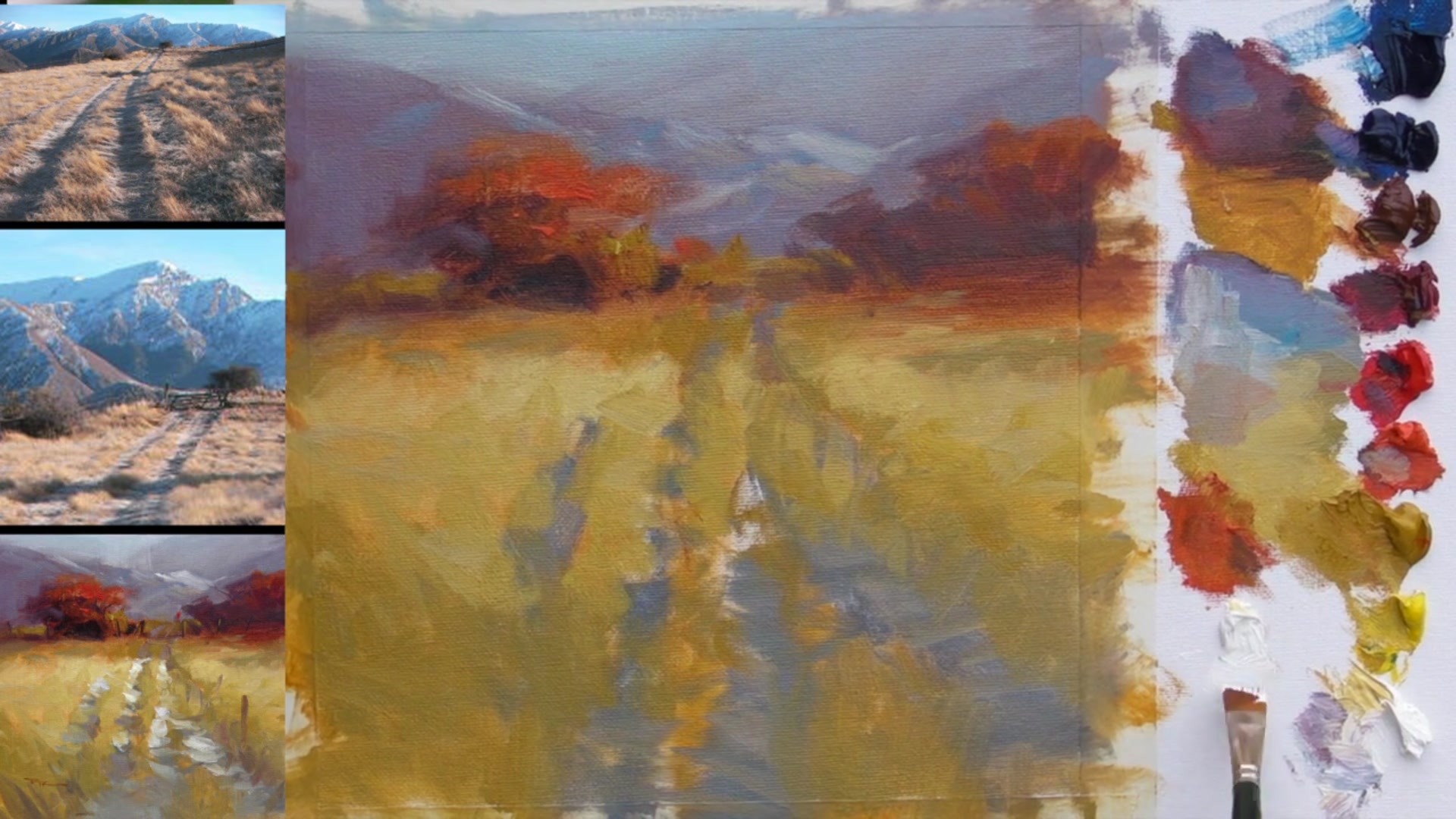 Step 17 — Painting Light on the Path (video frame from the lesson)
