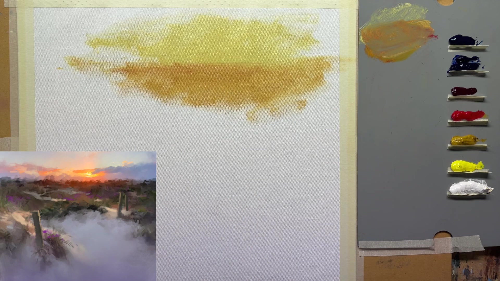 Step 4 — Adjusting the Horizon Line (video frame from the lesson)