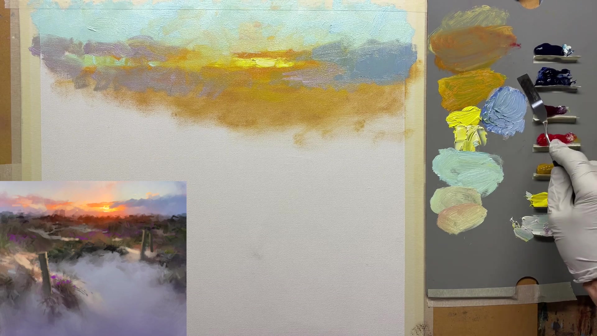 Step 9 — Building Landscape Sections (video frame from the lesson)