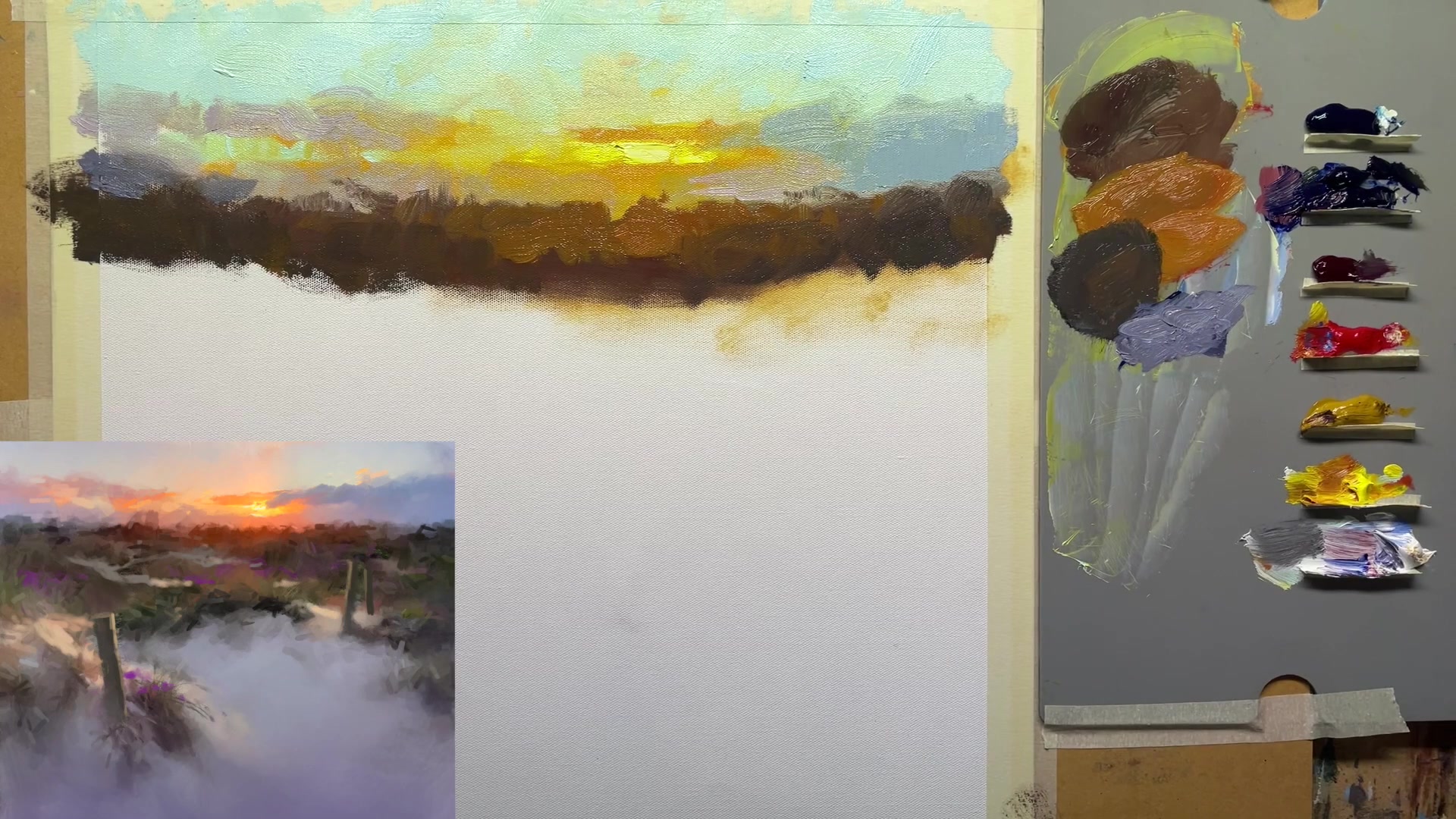 Step 11 — Creating Depth with Color (video frame from the lesson)