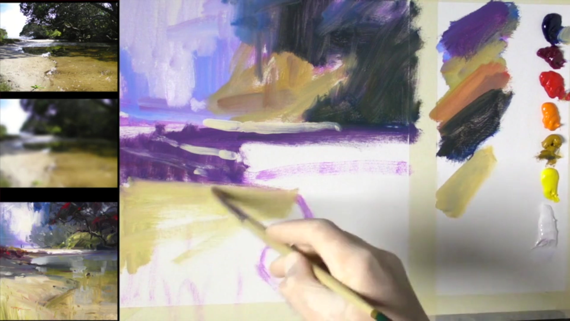Step 6 — Foreground Color Relationships (video frame from the lesson)