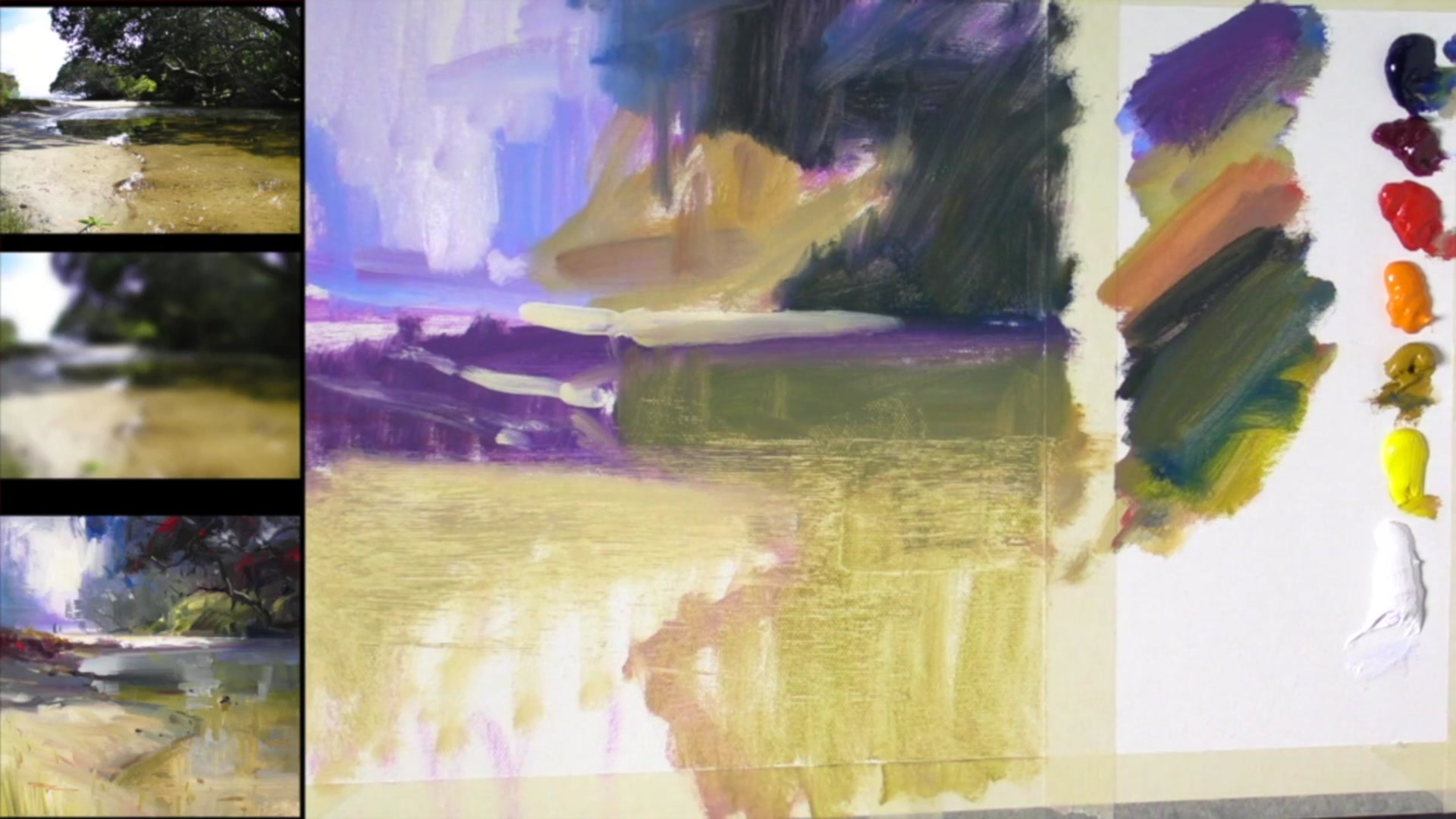 Step 8 — Using Tools and Softening Edges (video frame from the lesson)