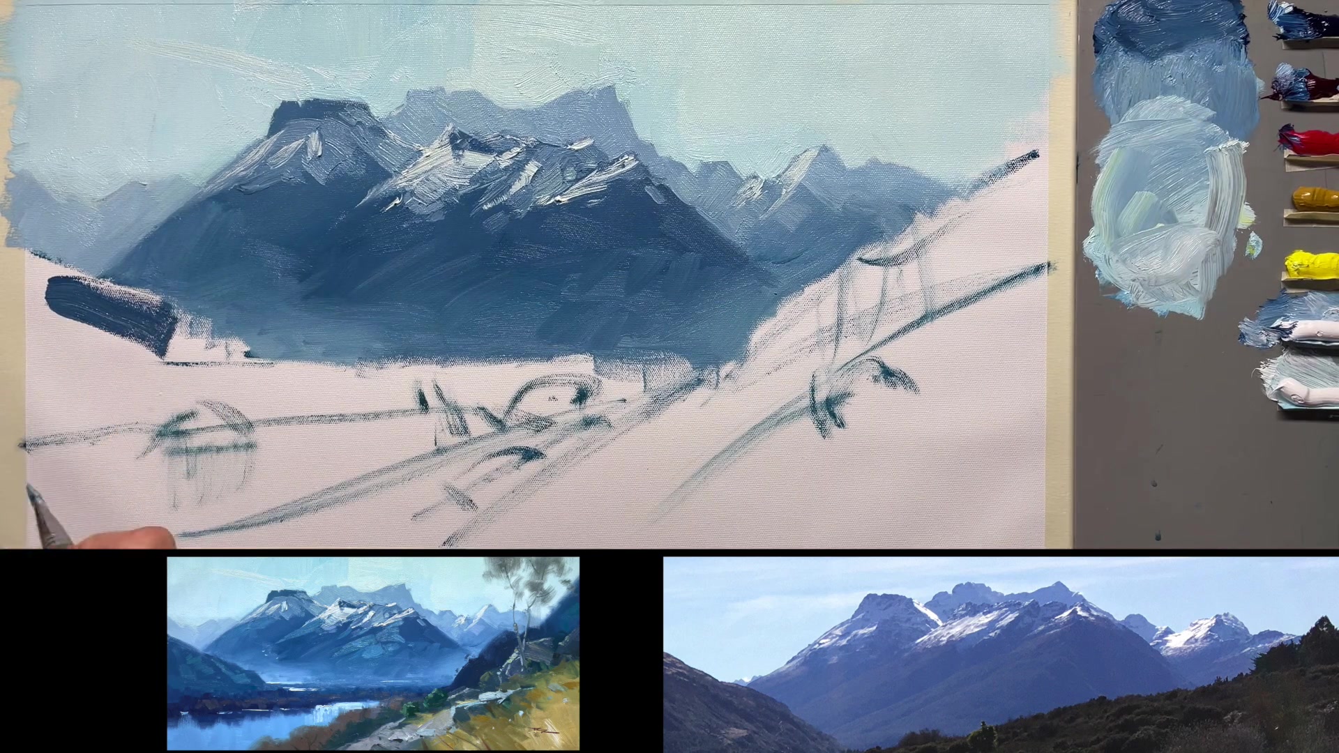Step 7 — Foreground and Background Integration (video frame from the lesson)