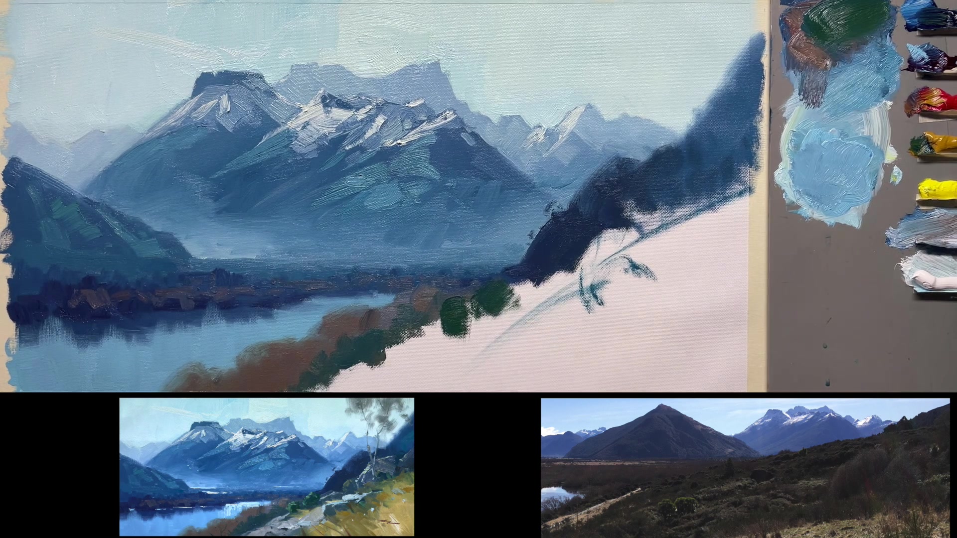 Step 12 — Grass and Rock Details (video frame from the lesson)