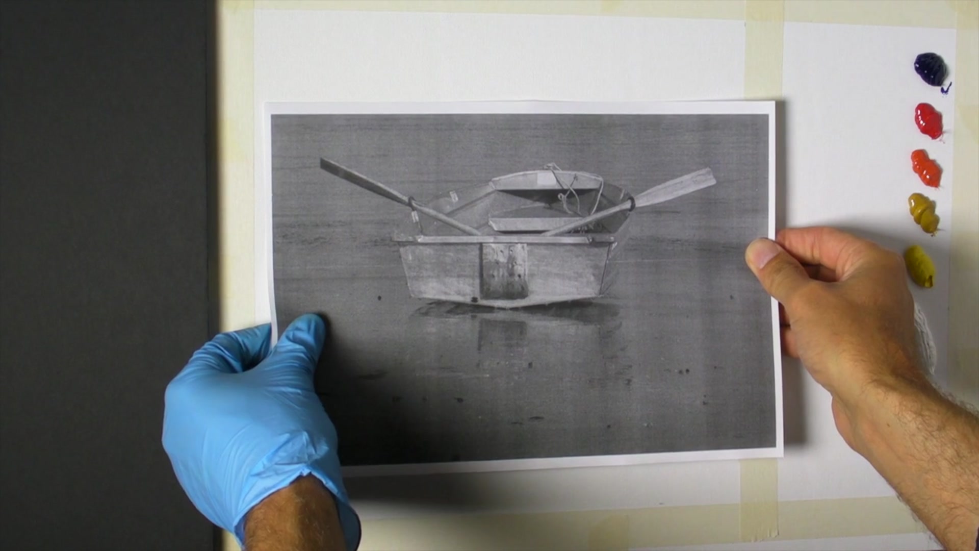 Step 1 — Drawing Techniques (video frame from the lesson)