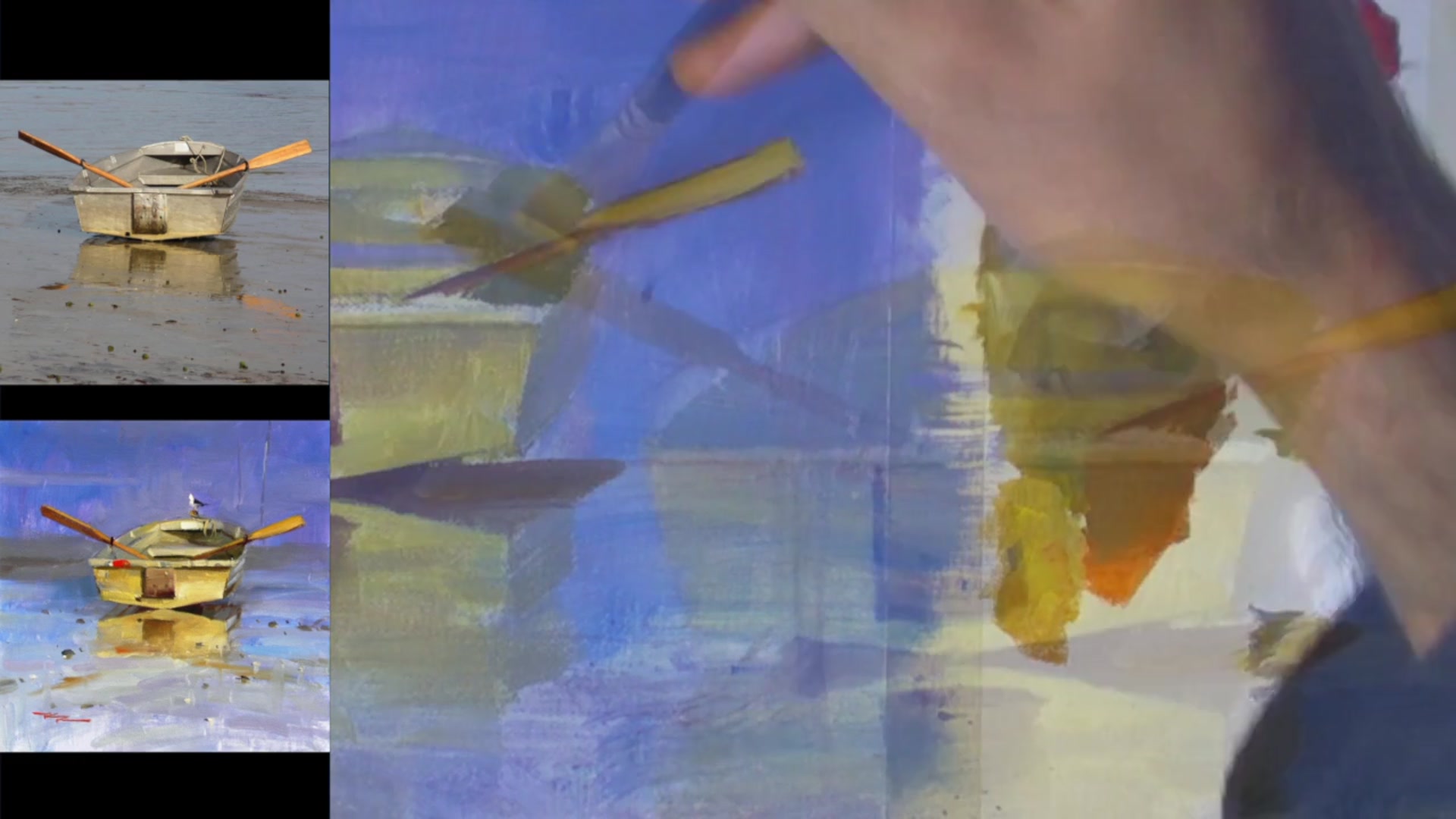 Step 5 — Detailing the Boat (video frame from the lesson)