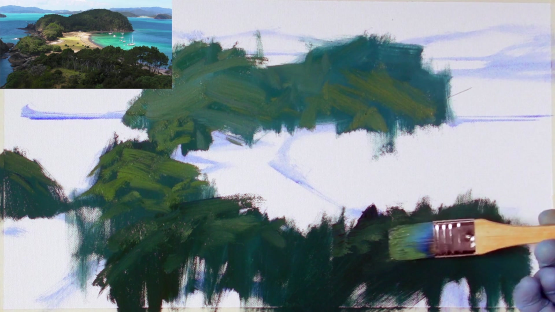 Step 5 — Foreground and Midground Contrast (video frame from the lesson)