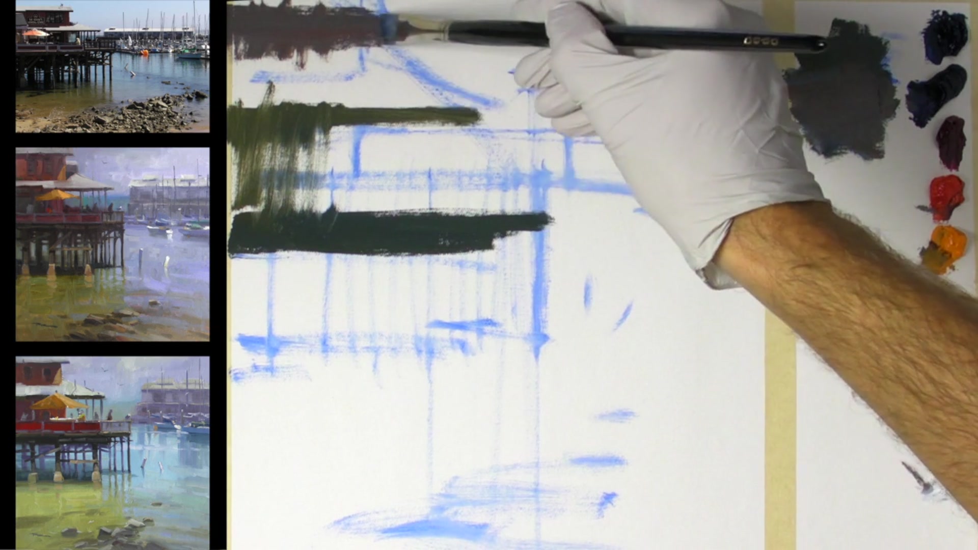 Step 7 — Adding Variations in Dark Grays (video frame from the lesson)