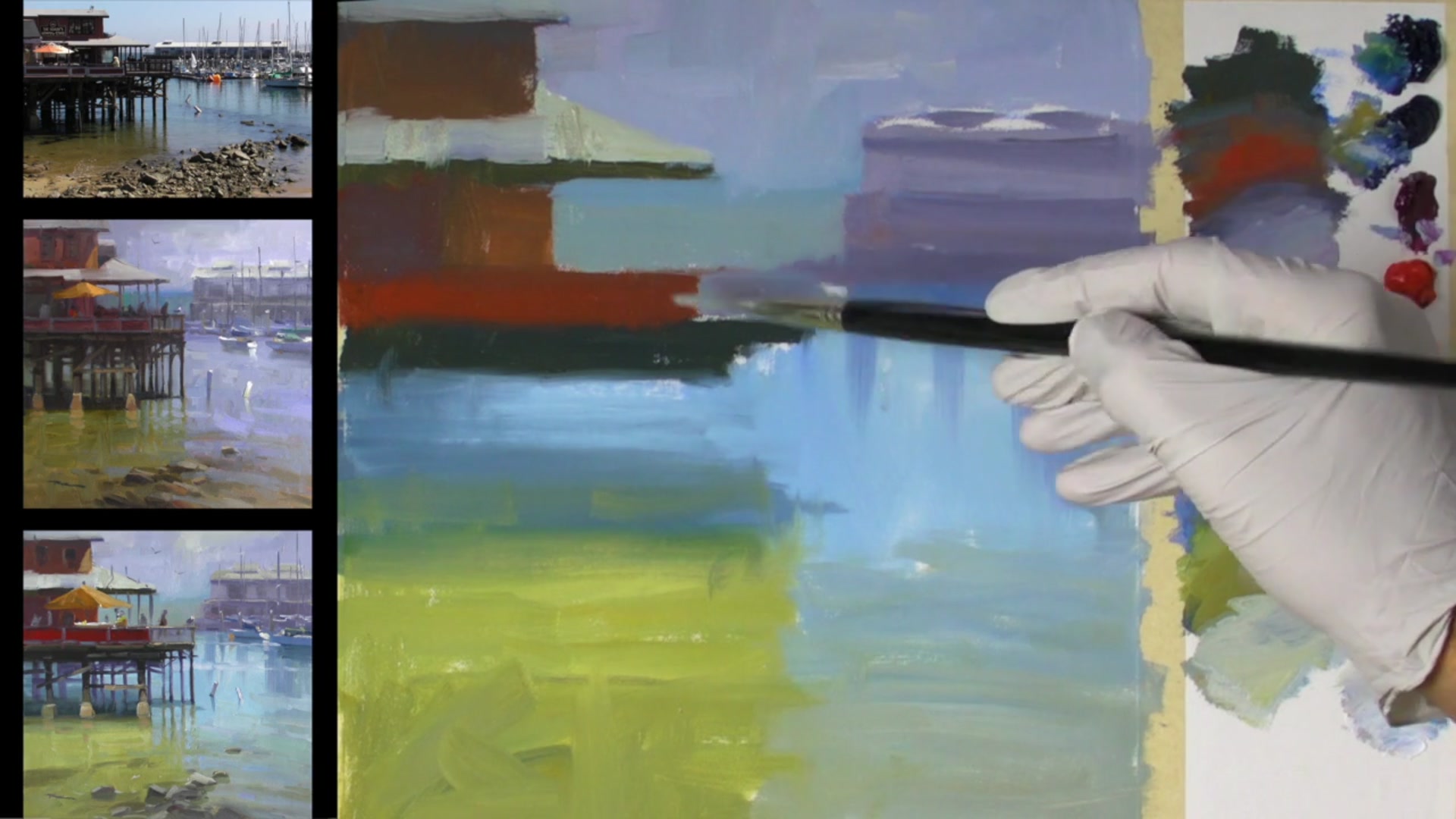 Step 18 — Comparing Paintings (video frame from the lesson)
