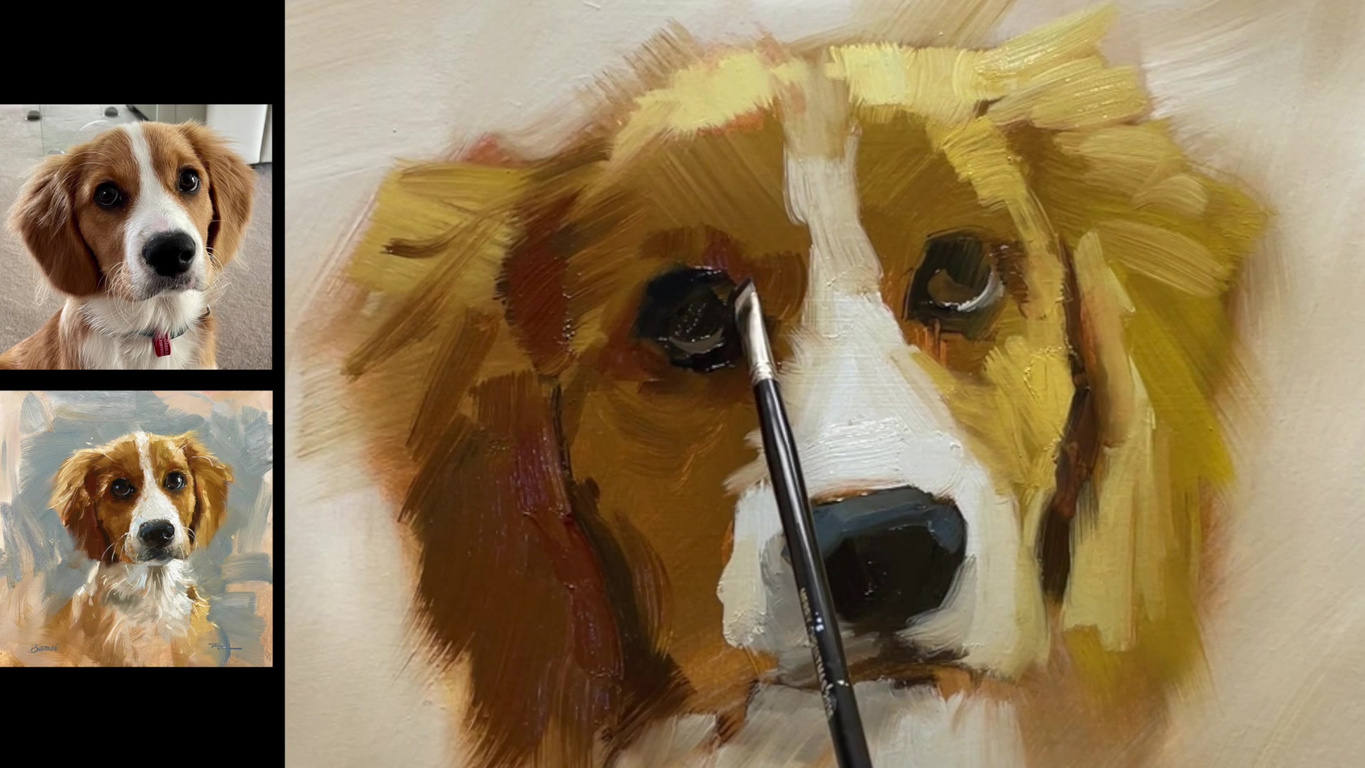 Step 13 — Refining Light and Shadow (video frame from the lesson)