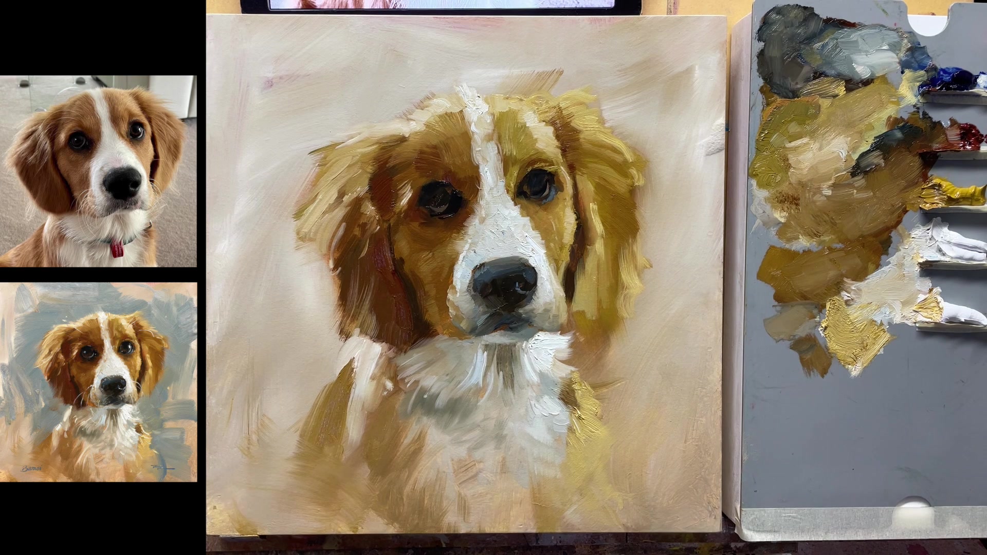 Step 17 — Working on the Background (video frame from the lesson)
