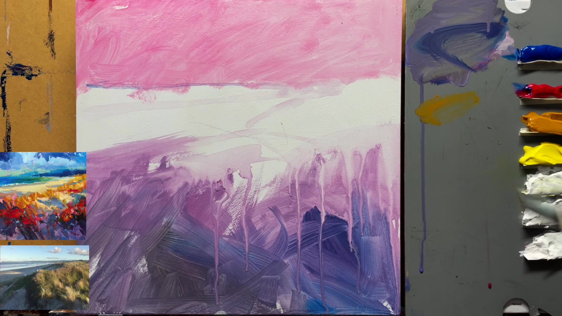 Step 4 — Working with wet paint (video frame from the lesson)