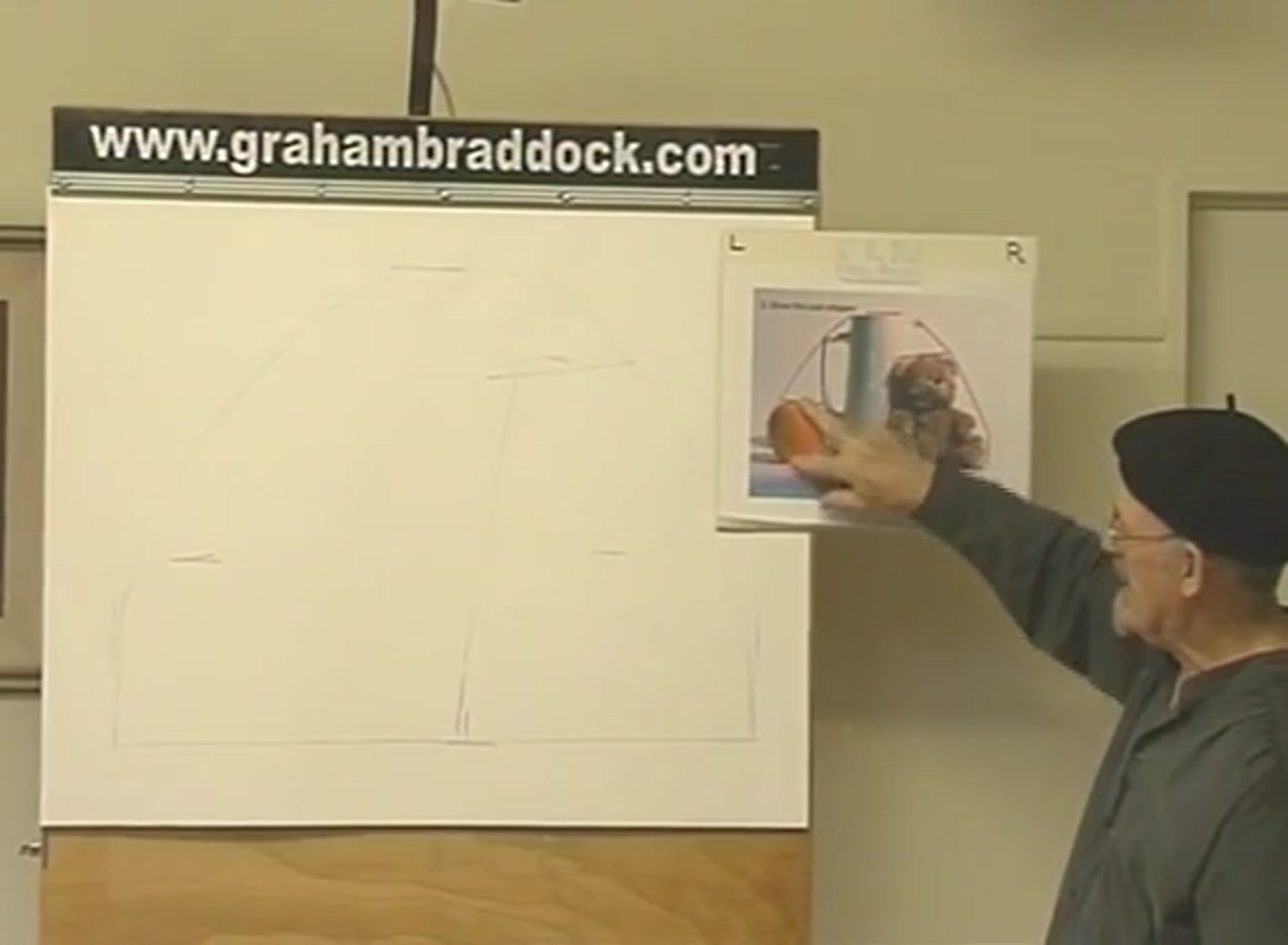 Step 6 — Drawing the Orange (video frame from the lesson)