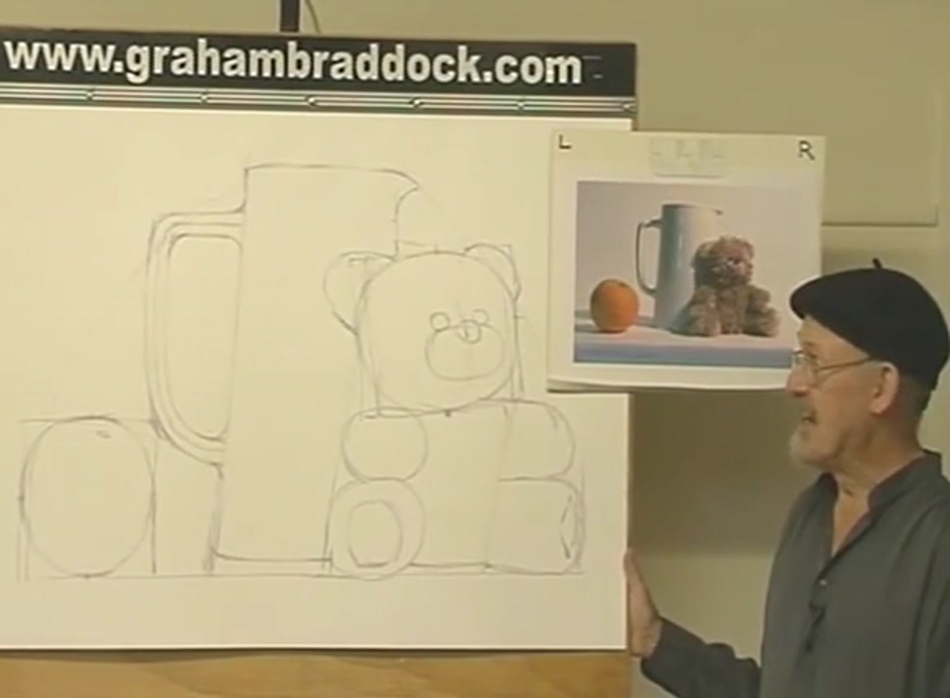 Step 10 — Adding Details to the Teddy Bear (video frame from the lesson)