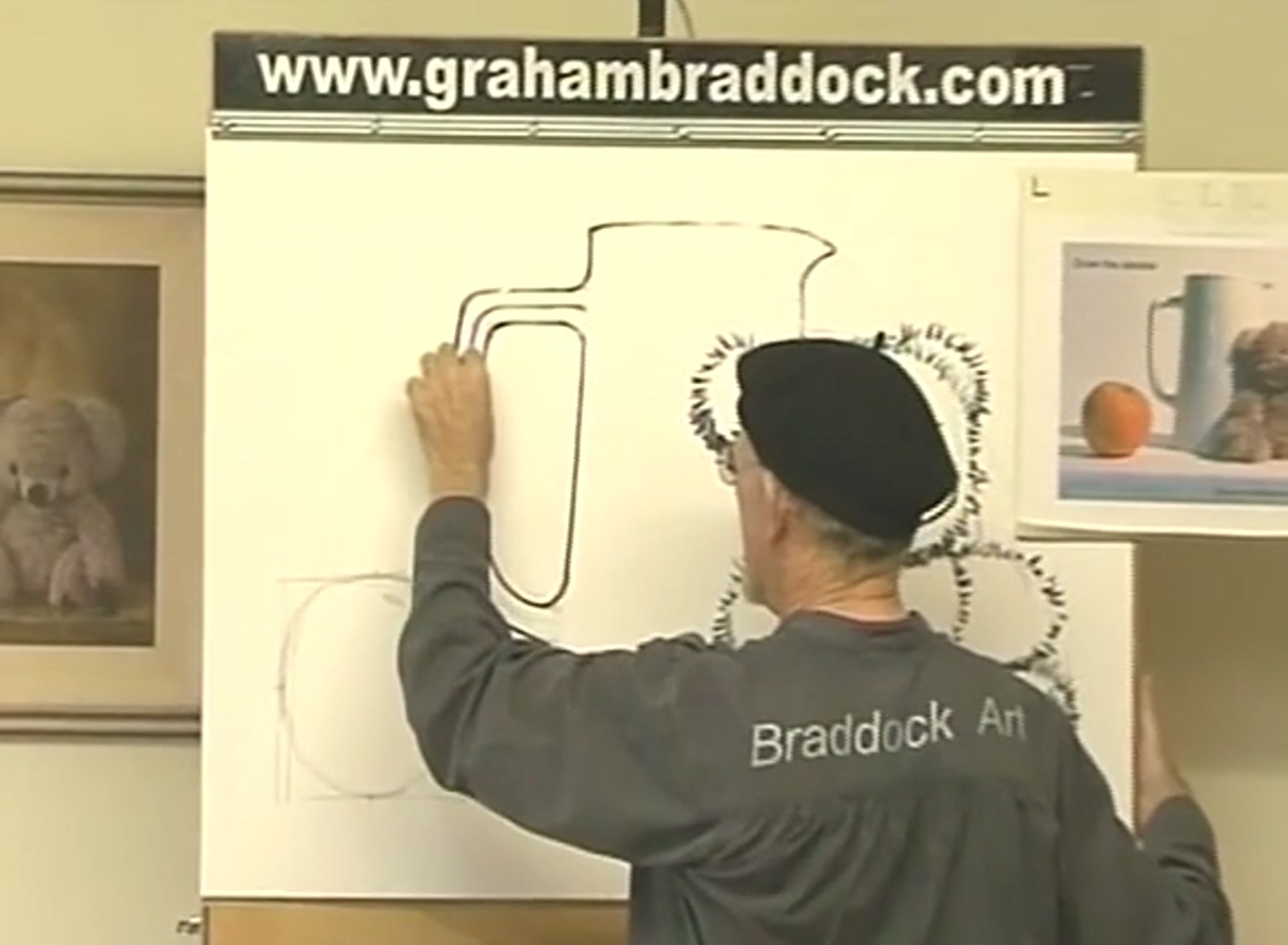 Step 12 — Adding Details to the Orange (video frame from the lesson)