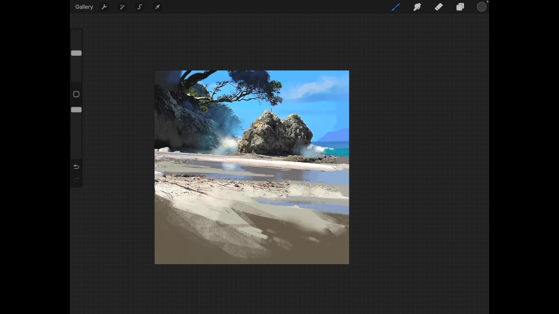 Step 4 — Finalizing Digital Sketch (video frame from the lesson)