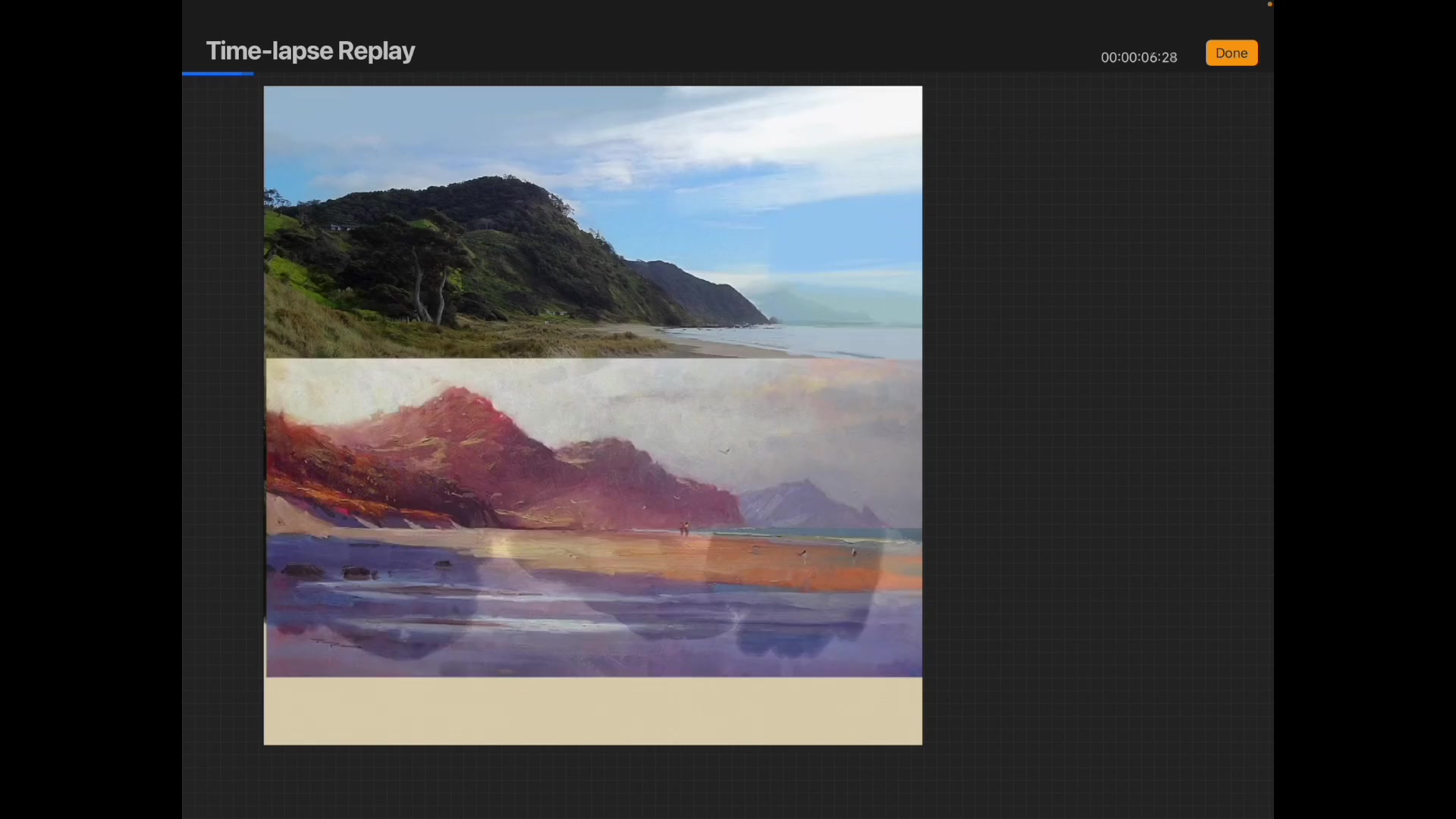 Step 2 — Digital Sketch Process (video frame from the lesson)
