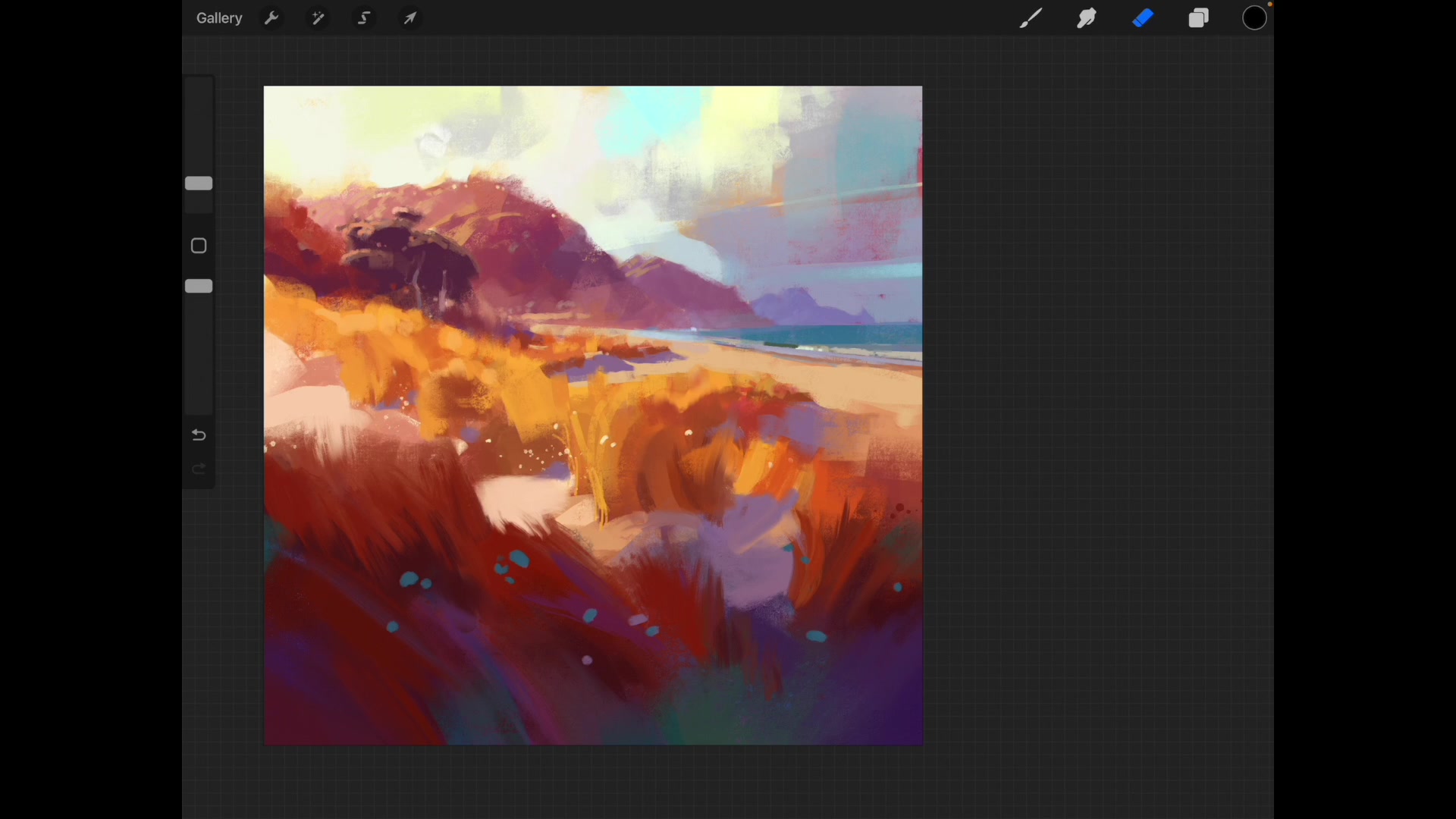 Step 3 — Digital vs. Traditional Painting (video frame from the lesson)