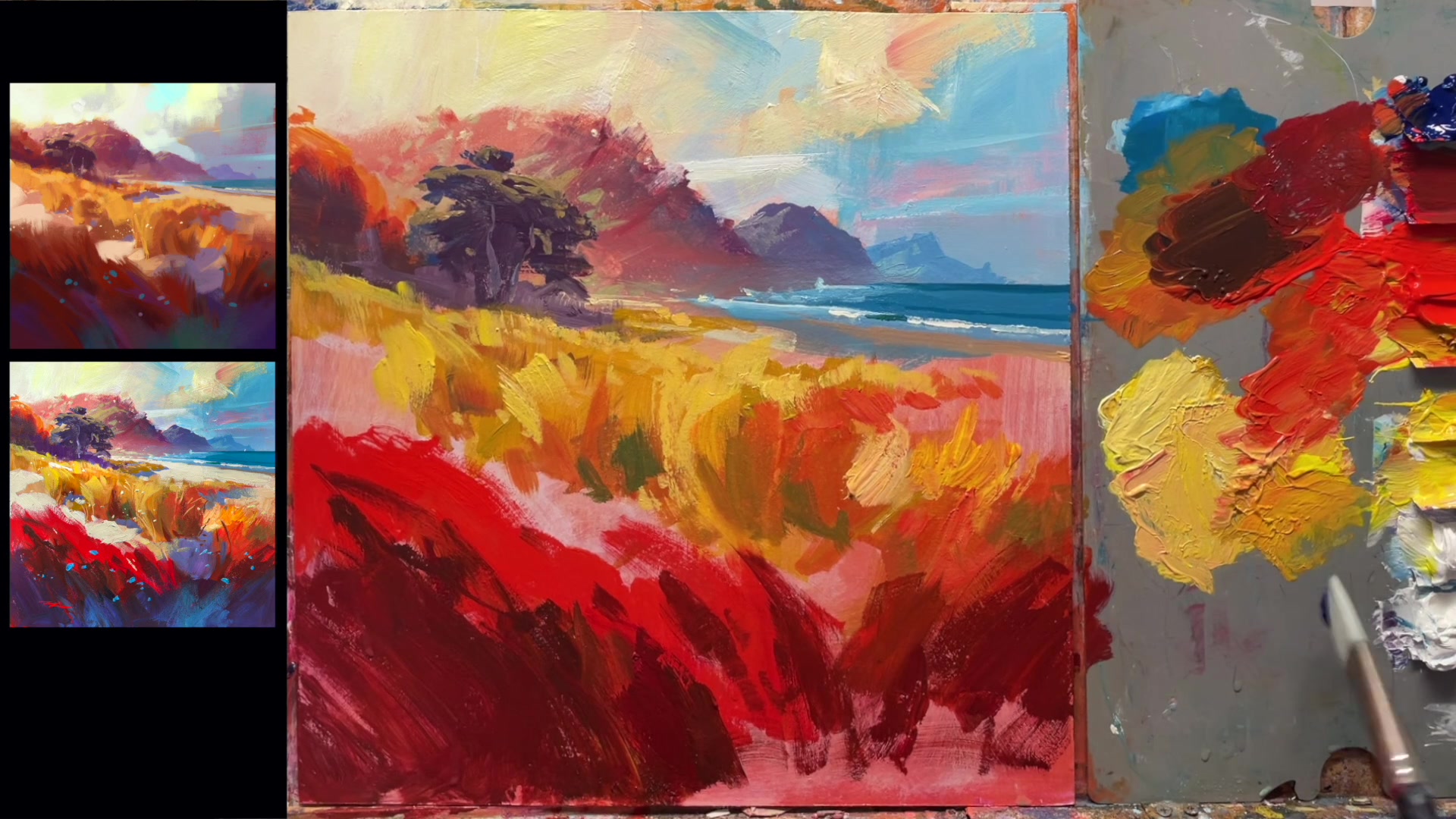 Step 13 — Shadows and Details in Grasses (video frame from the lesson)
