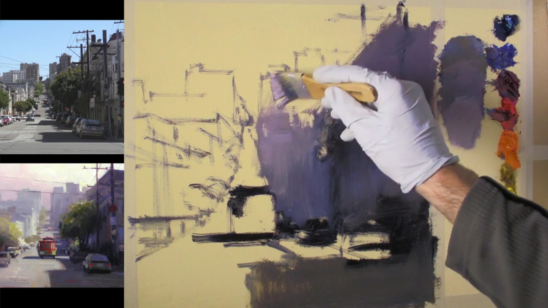Step 11 — Atmospheric Perspective (video frame from the lesson)