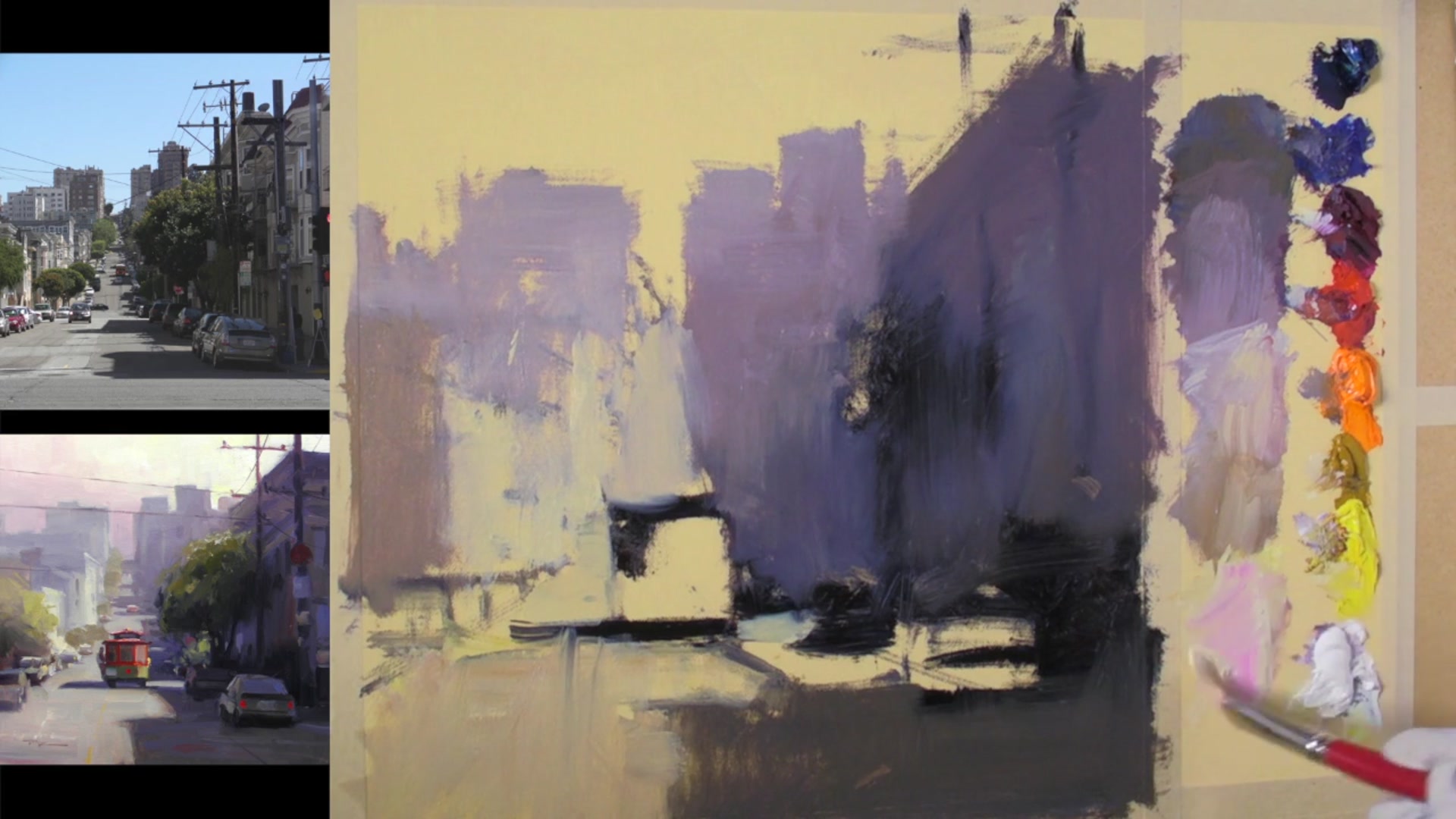Step 12 — Sky Colors (video frame from the lesson)