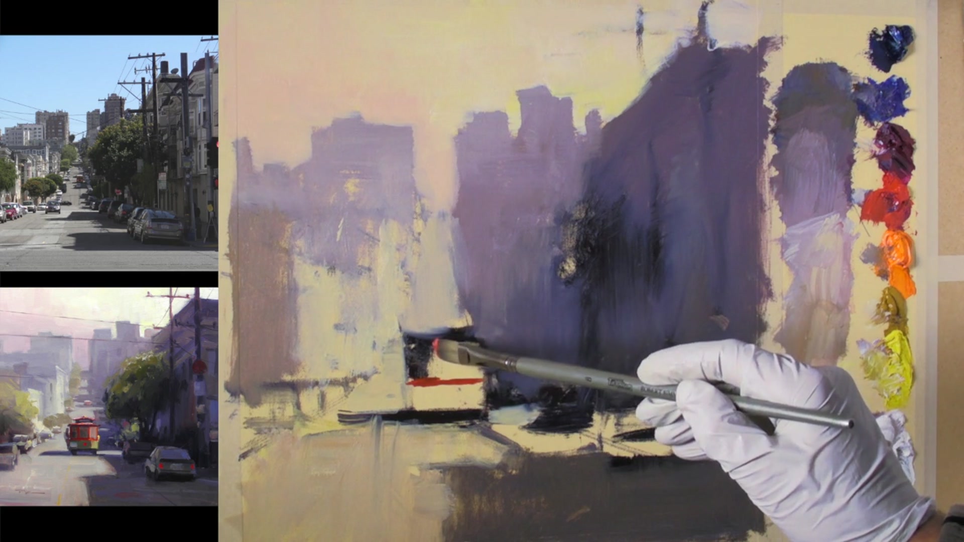 Step 13 — Cable Car Color (video frame from the lesson)