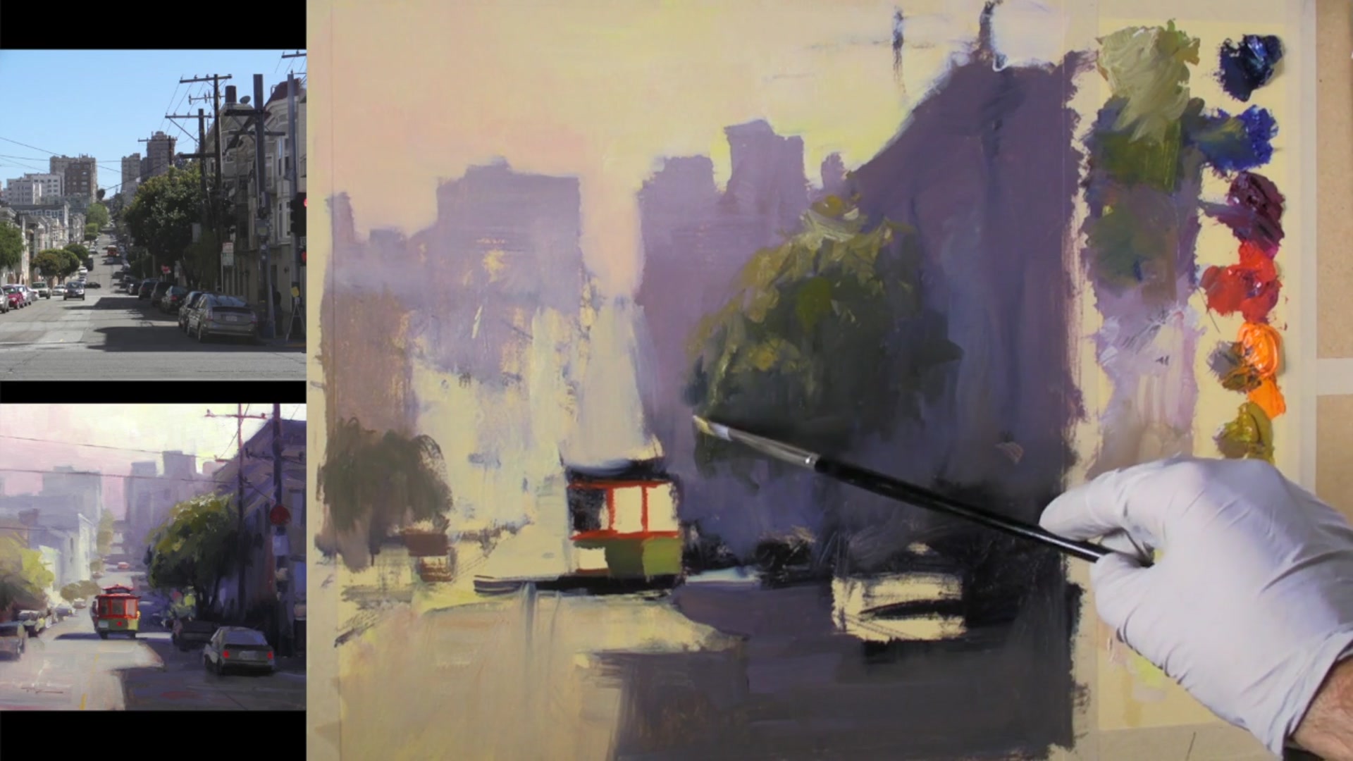 Step 15 — Car and Window Colors (video frame from the lesson)