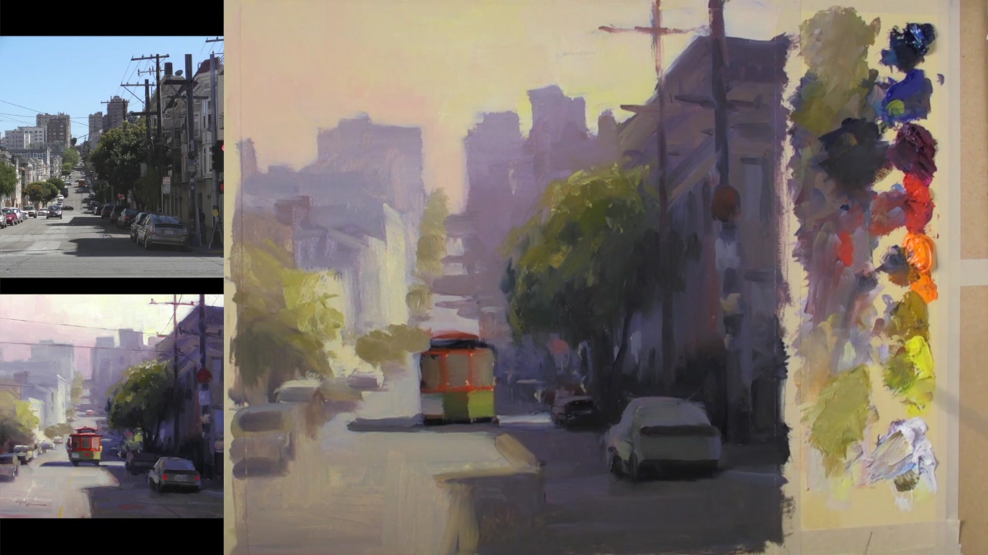 Step 18 — Shadow and Light Transition (video frame from the lesson)