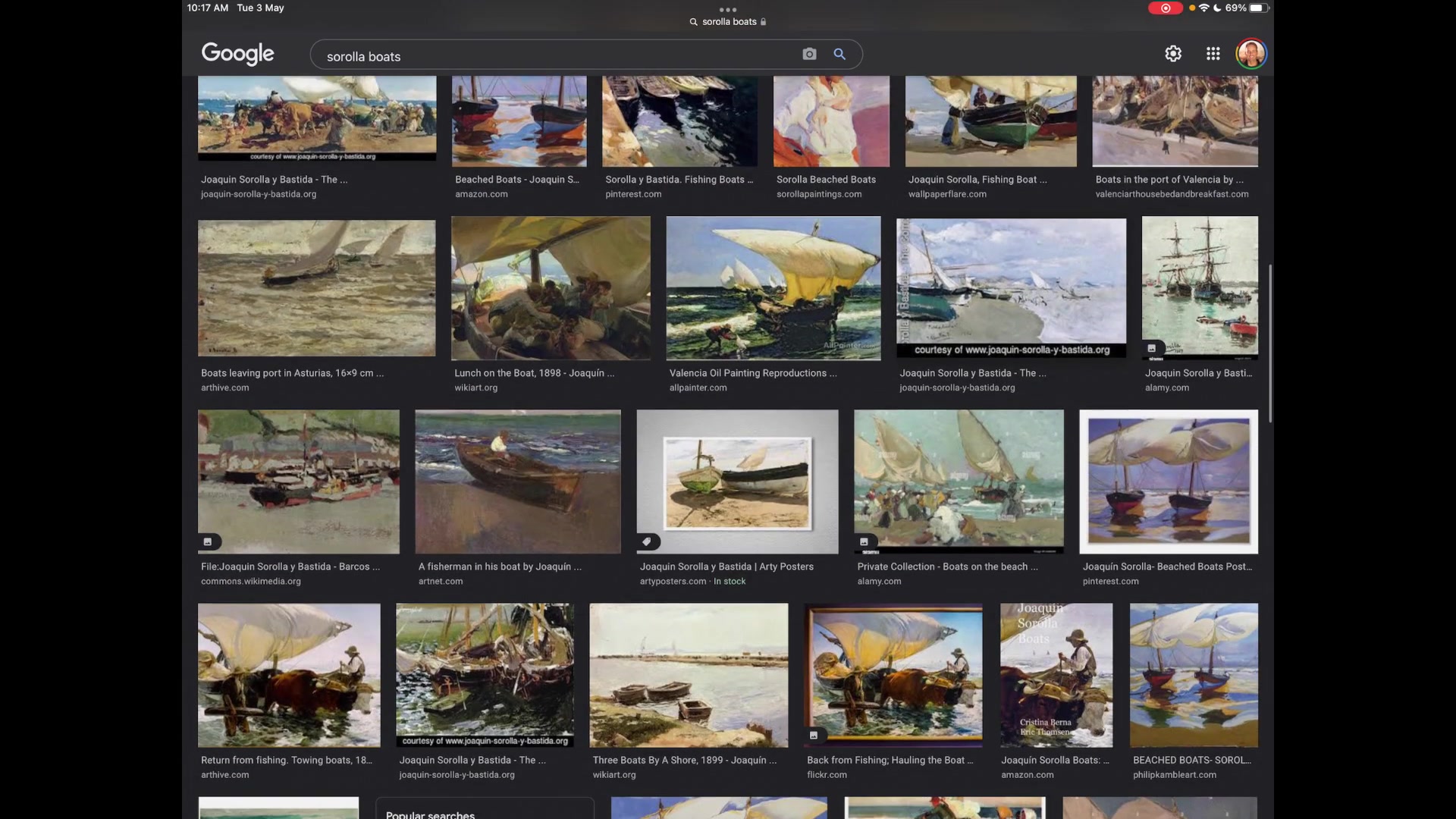 Step 3 — Analyzing Sorolla's Paintings (video frame from the lesson)