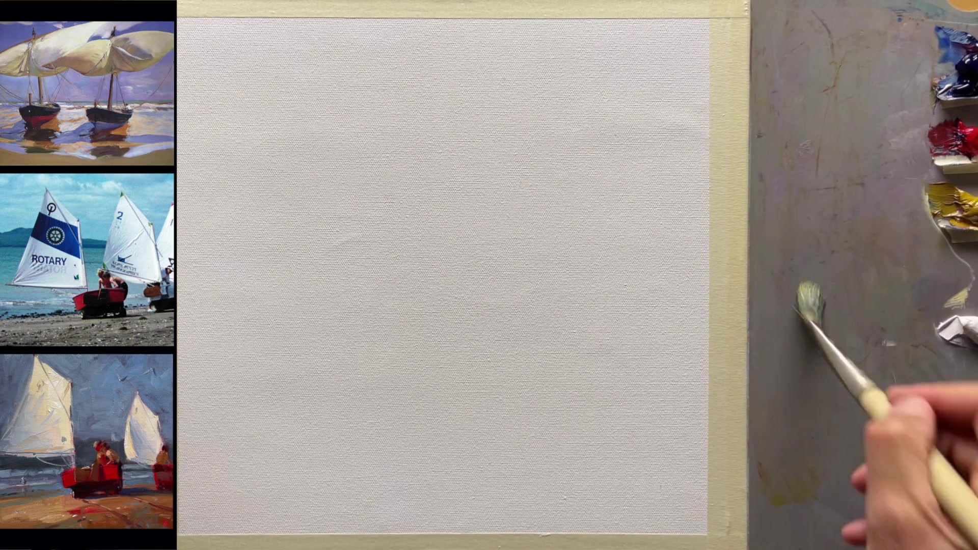 Step 7 — Initial Color Wash (video frame from the lesson)