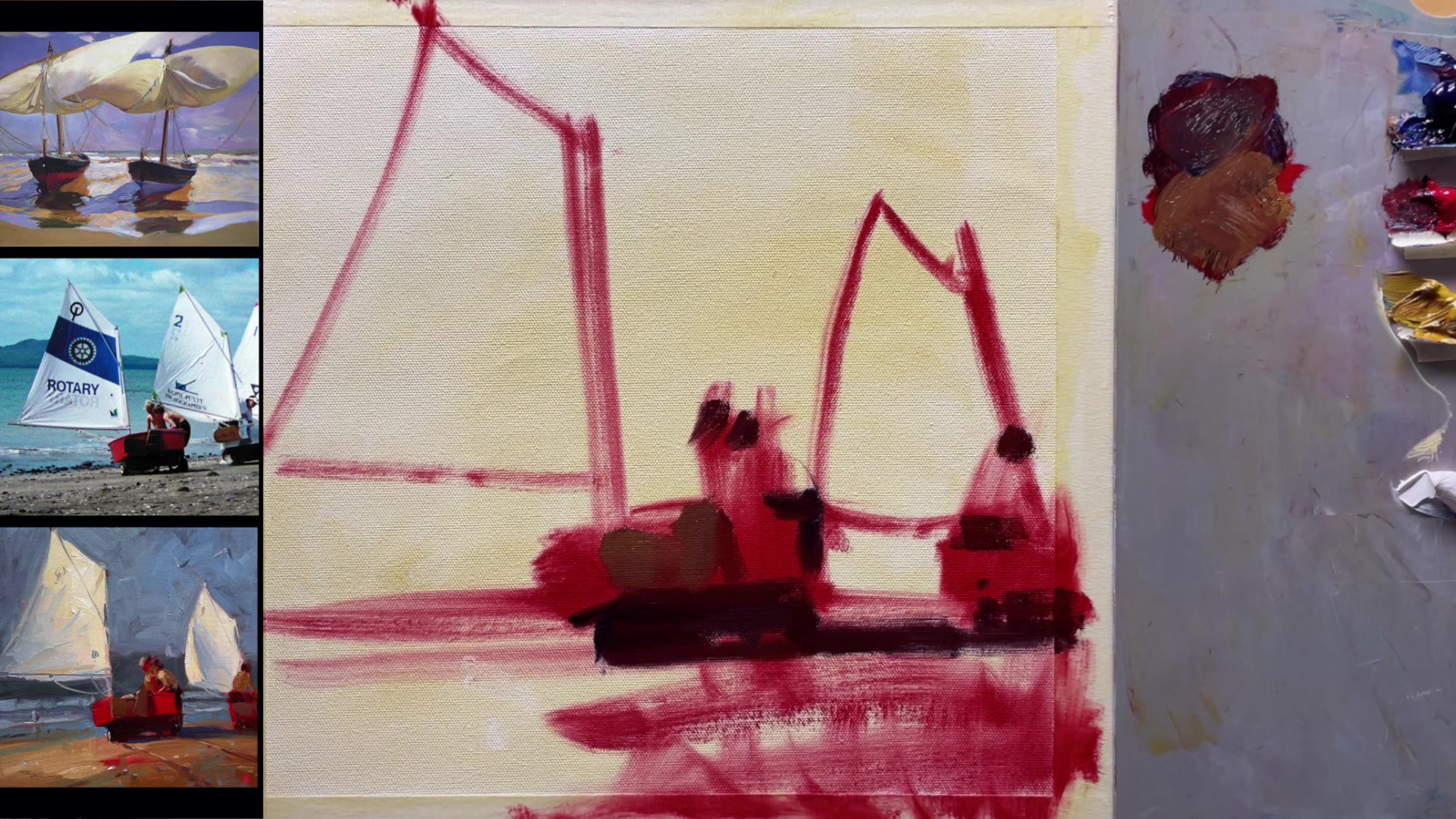 Step 10 — Background and Ocean (video frame from the lesson)