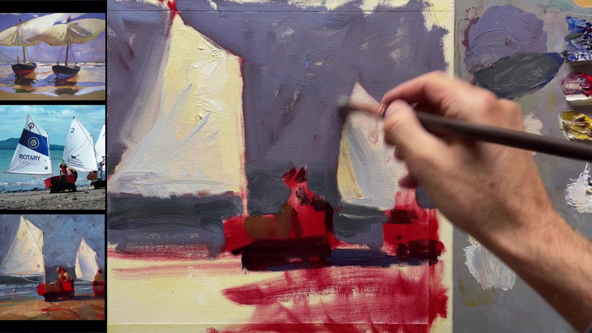 Step 12 — Adding Variety and Texture (video frame from the lesson)