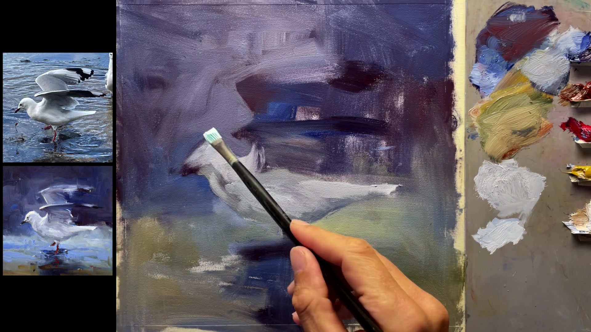 Step 12 — Painterly Techniques (video frame from the lesson)