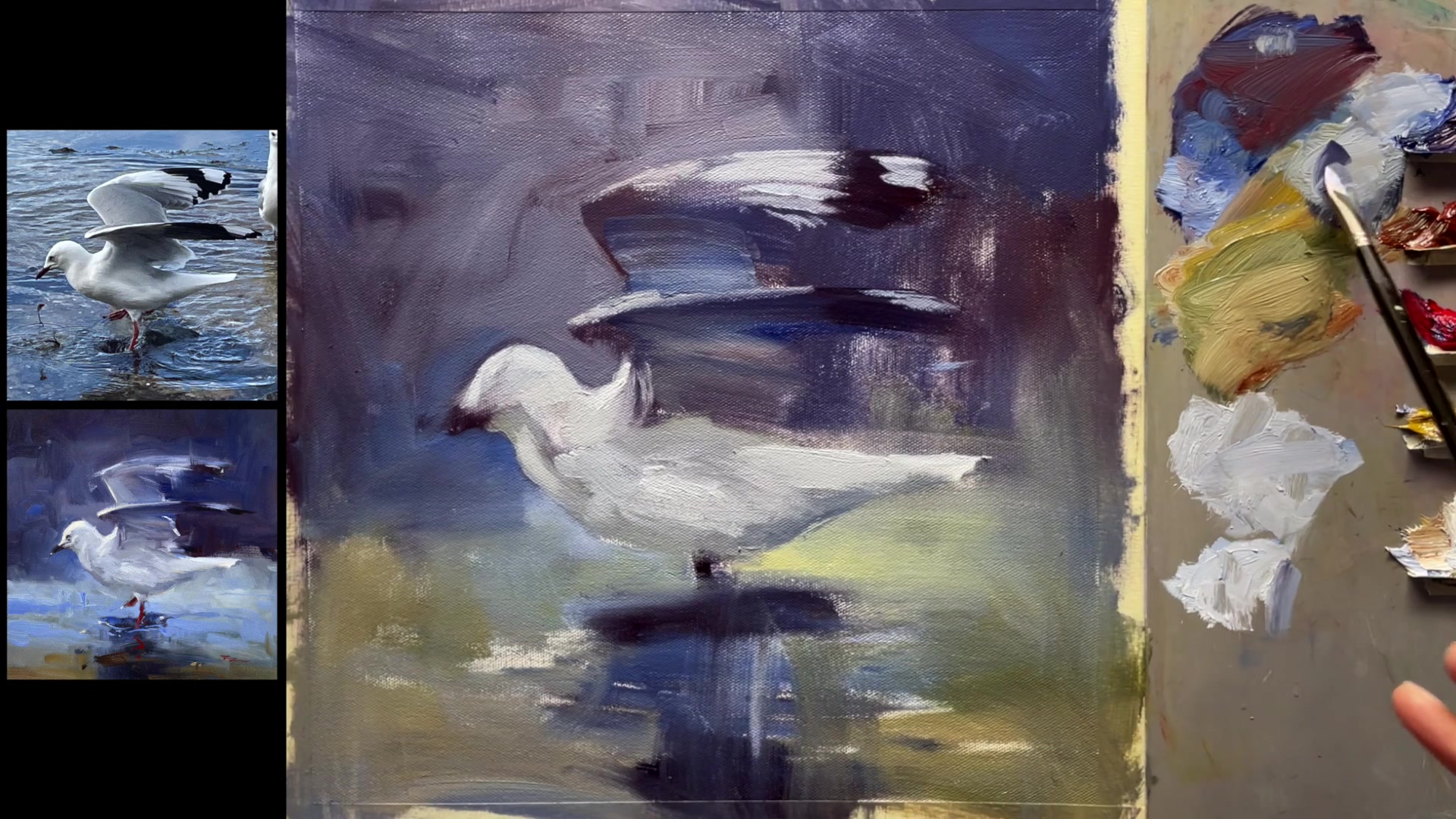 Step 15 — Creating Painterly Texture (video frame from the lesson)