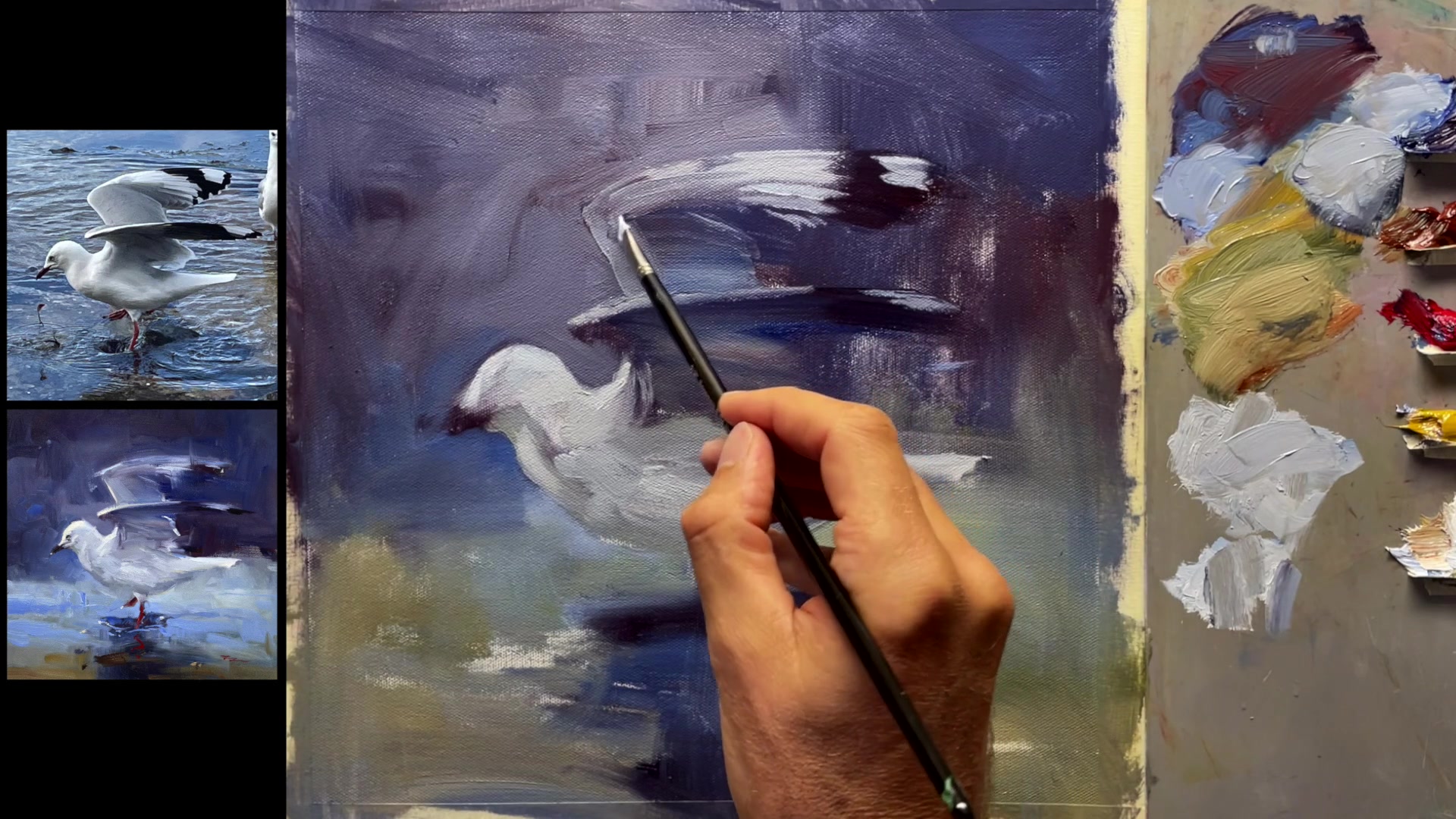 Step 16 — Adding Warmth to Highlights (video frame from the lesson)