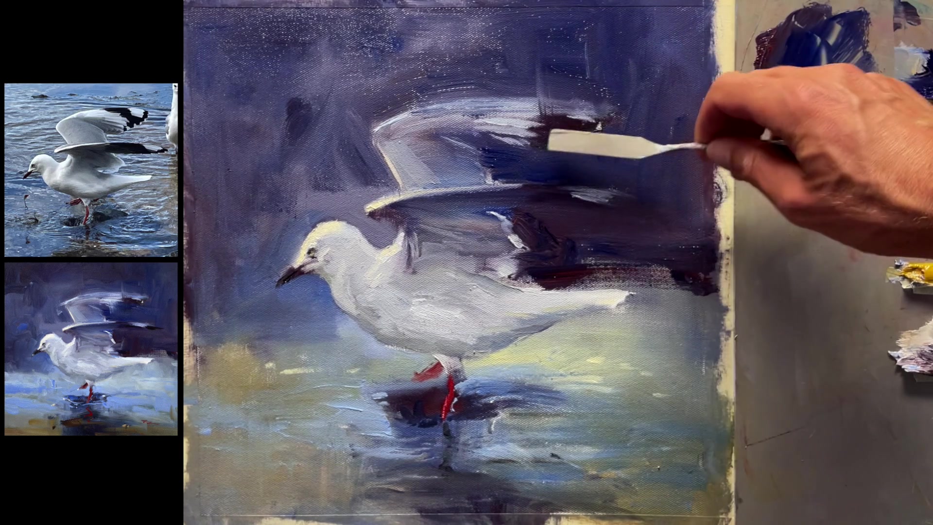 Step 24 — Foreground and Background Balance (video frame from the lesson)