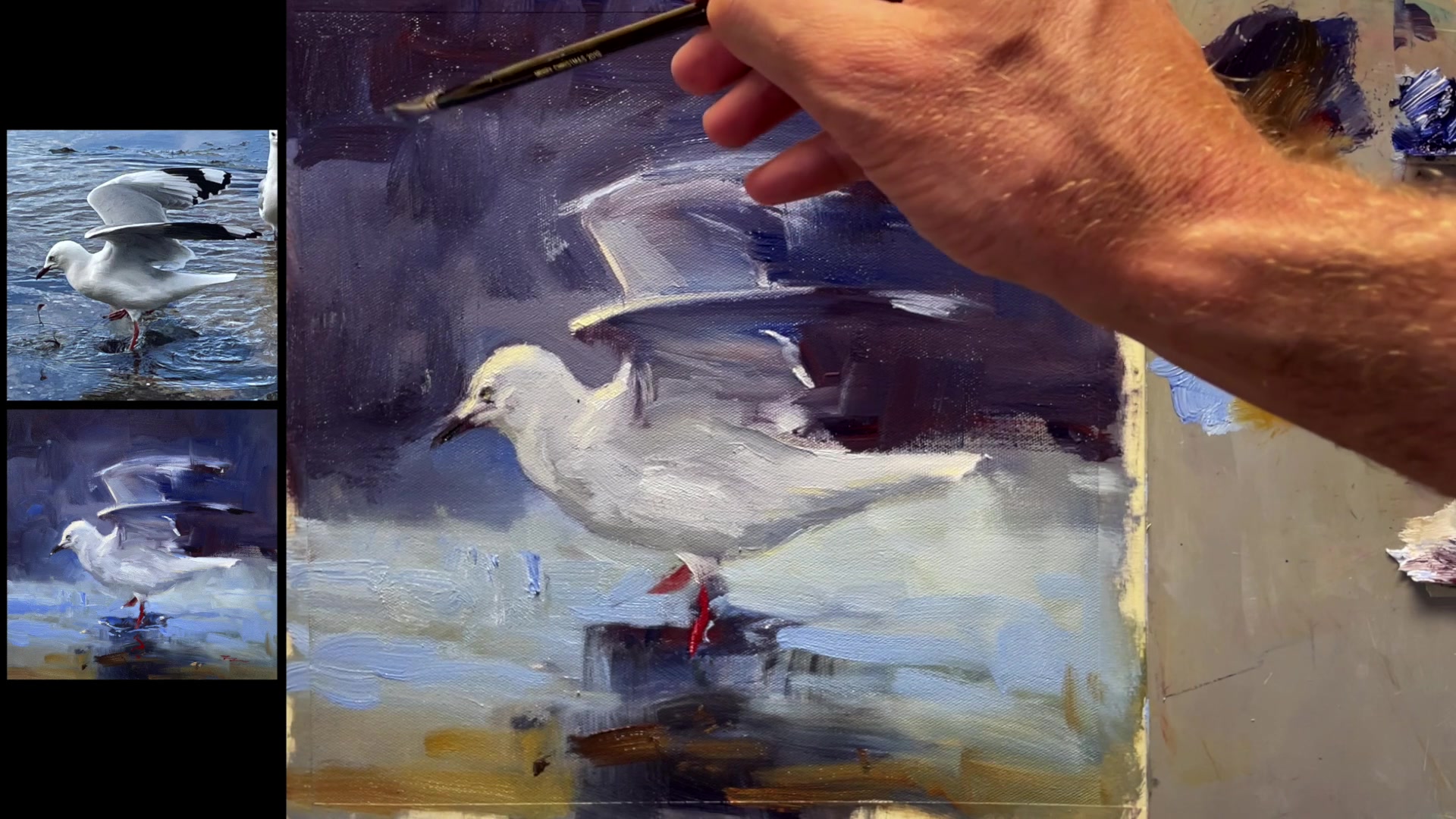 Step 25 — Edge Variety and Softening (video frame from the lesson)