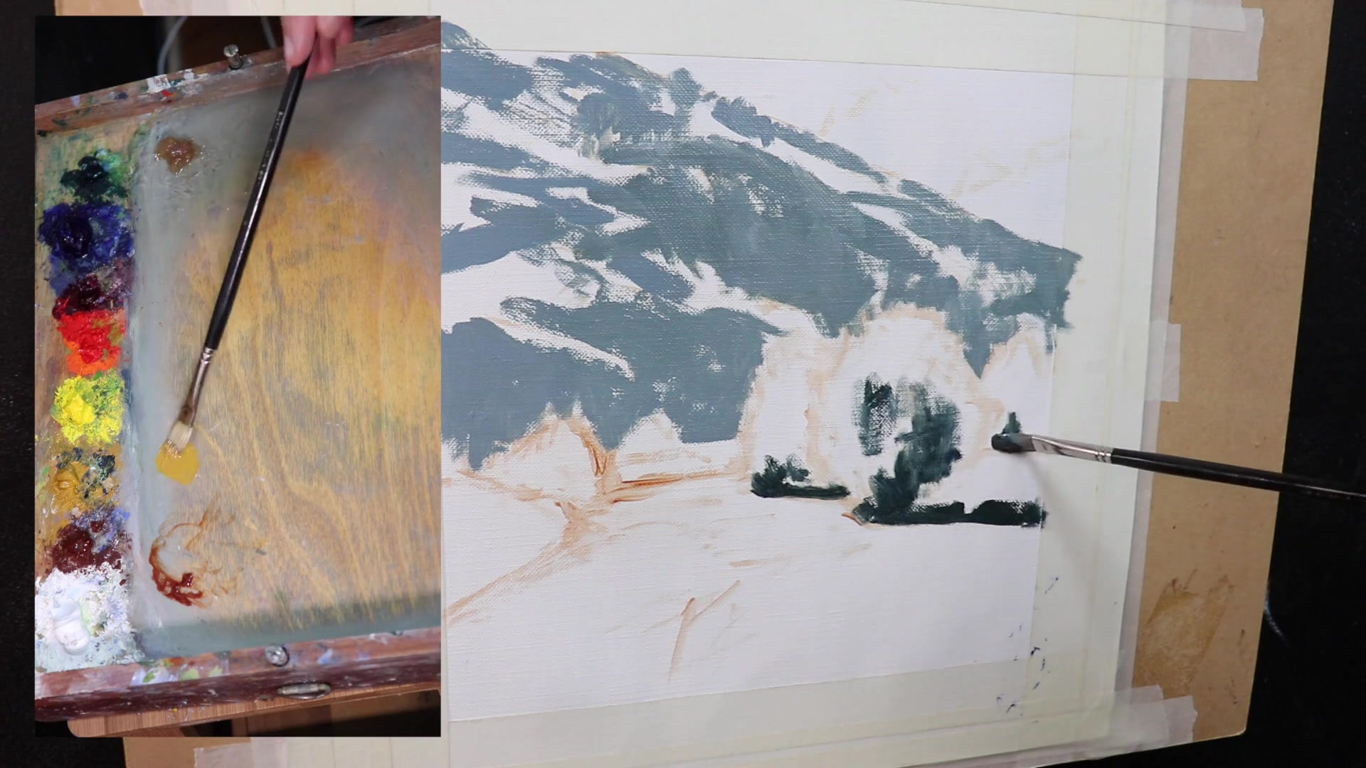 Step 6 — Mixing Shadow Colours (video frame from the lesson)