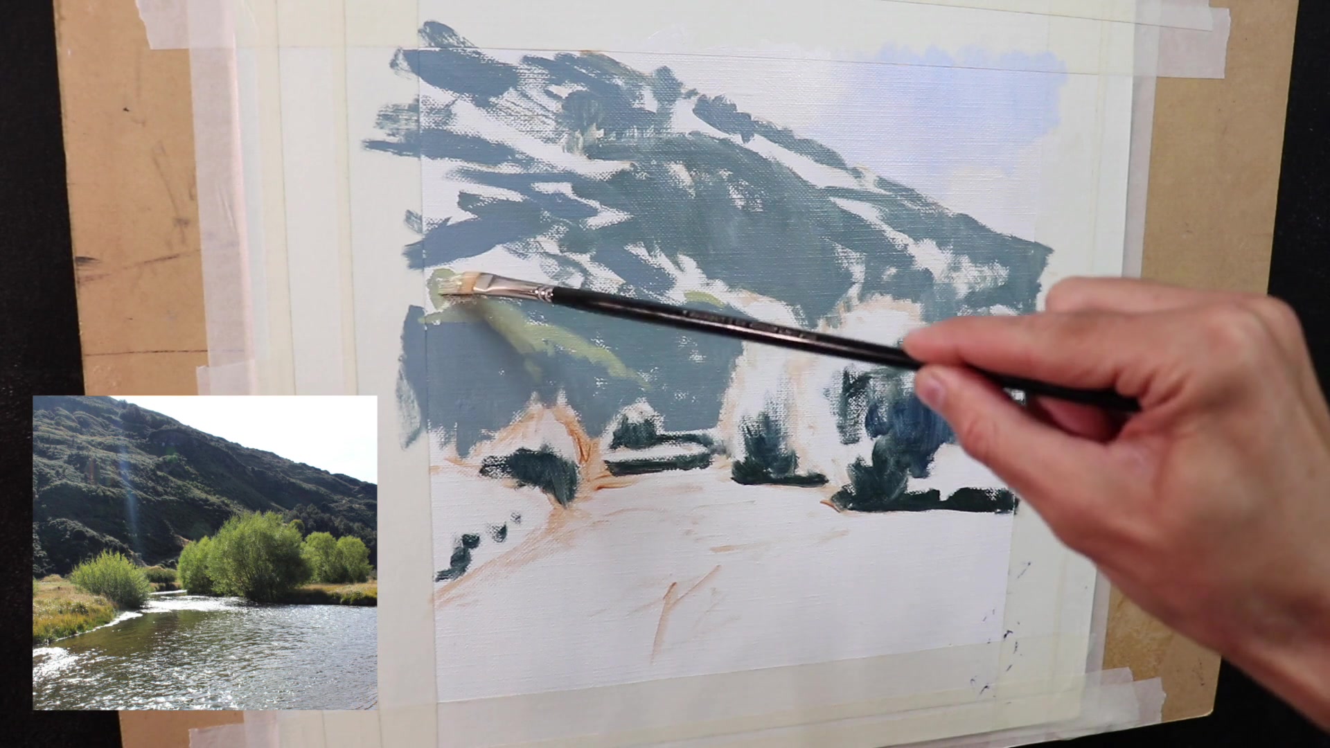 Step 8 — Values in Landscape Elements (video frame from the lesson)