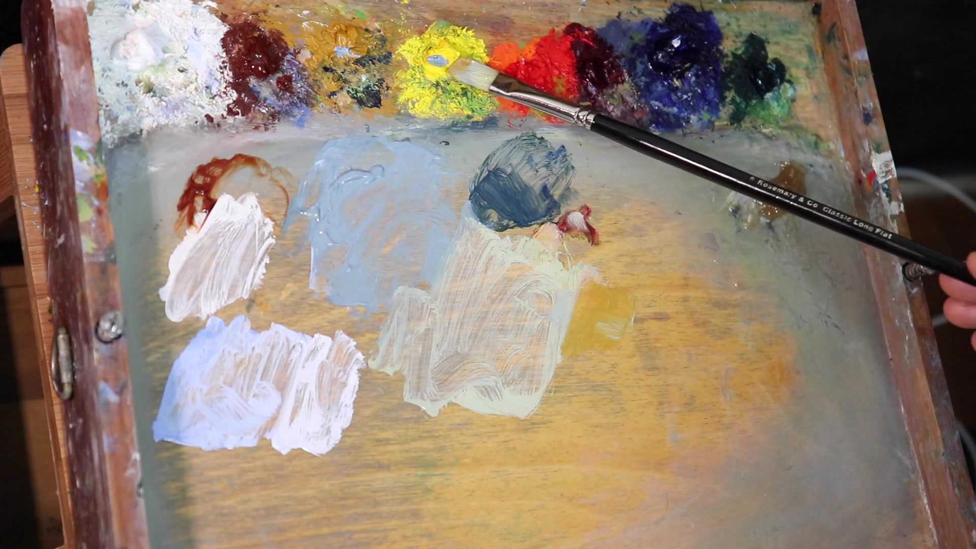 Step 10 — Mixing Greens for Vegetation (video frame from the lesson)