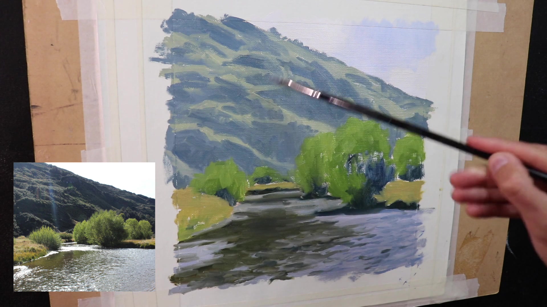 Step 15 — Building Up Lighter Layers (video frame from the lesson)