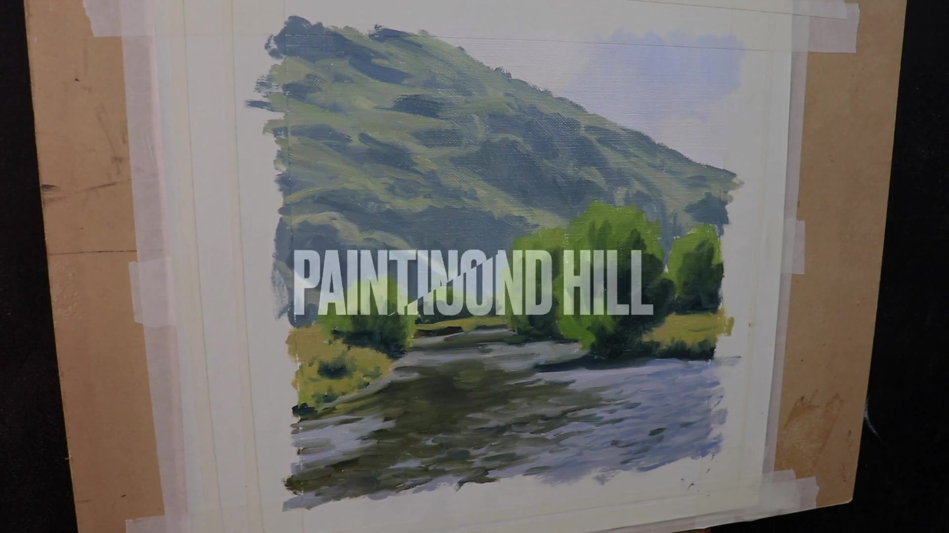 Step 17 — Detailing Sky and Background Hills (video frame from the lesson)