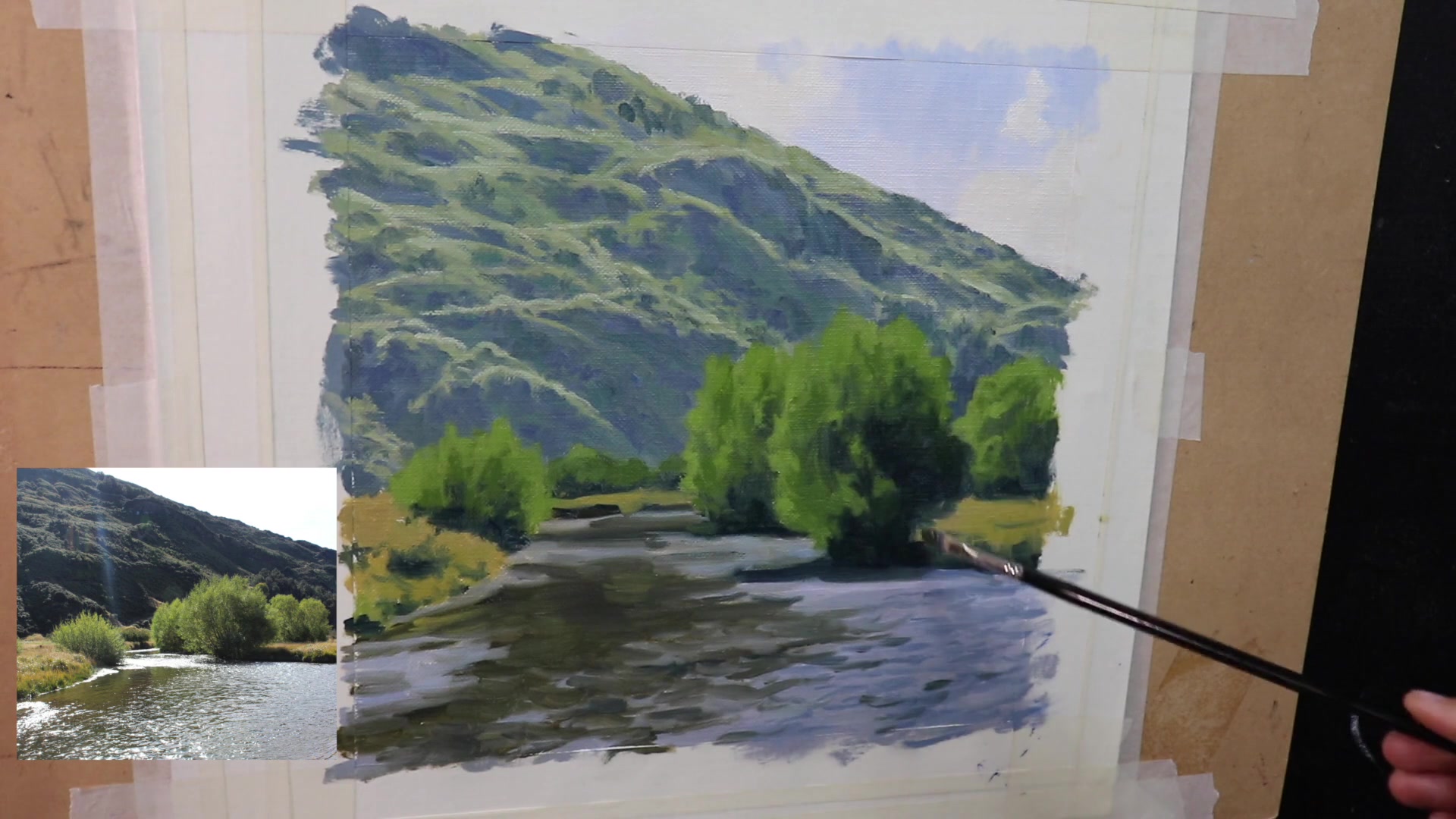 Step 23 — Paint Surface and Toning (video frame from the lesson)