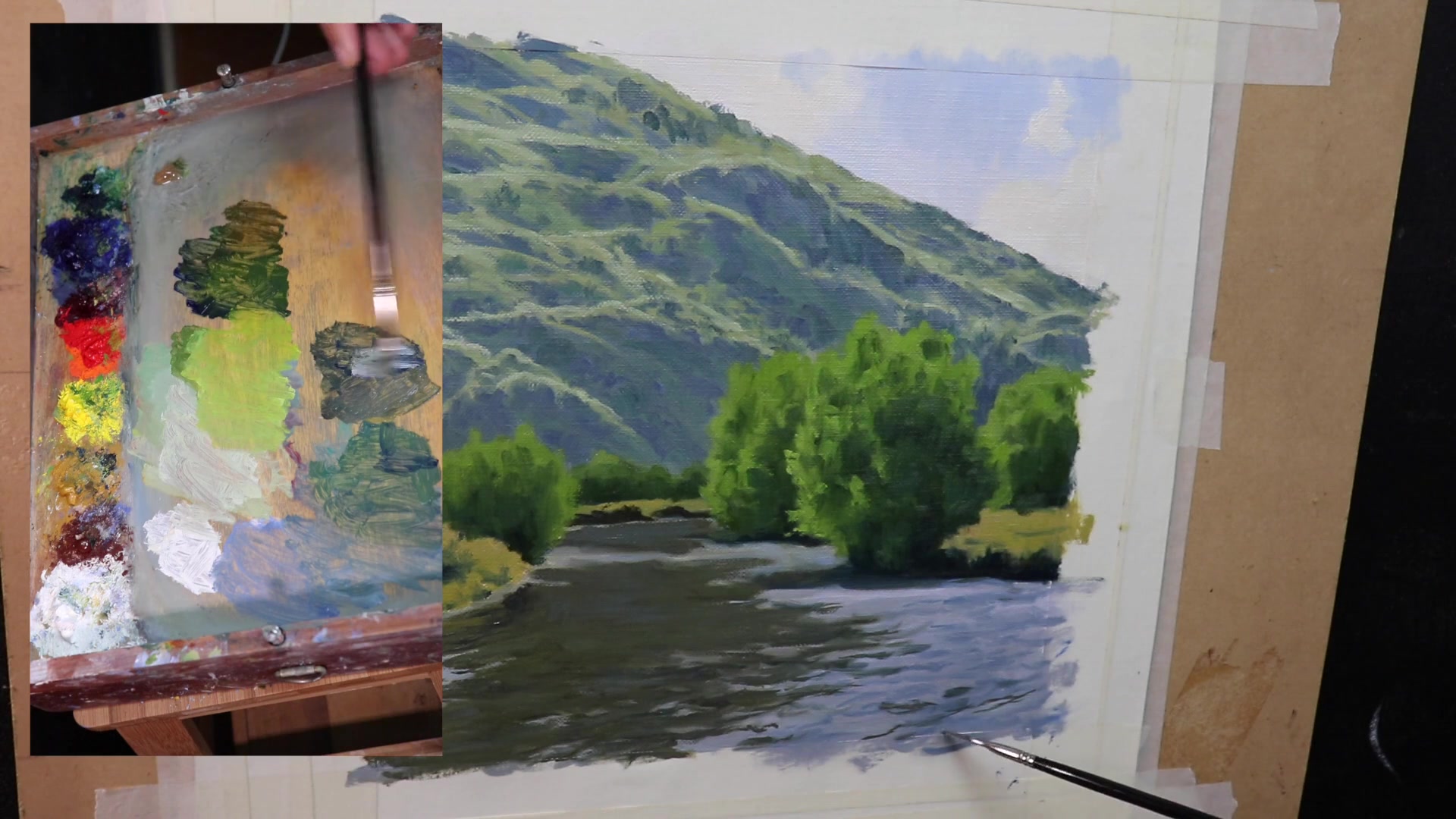 Step 27 — Painting Ripples and Water Flow (video frame from the lesson)