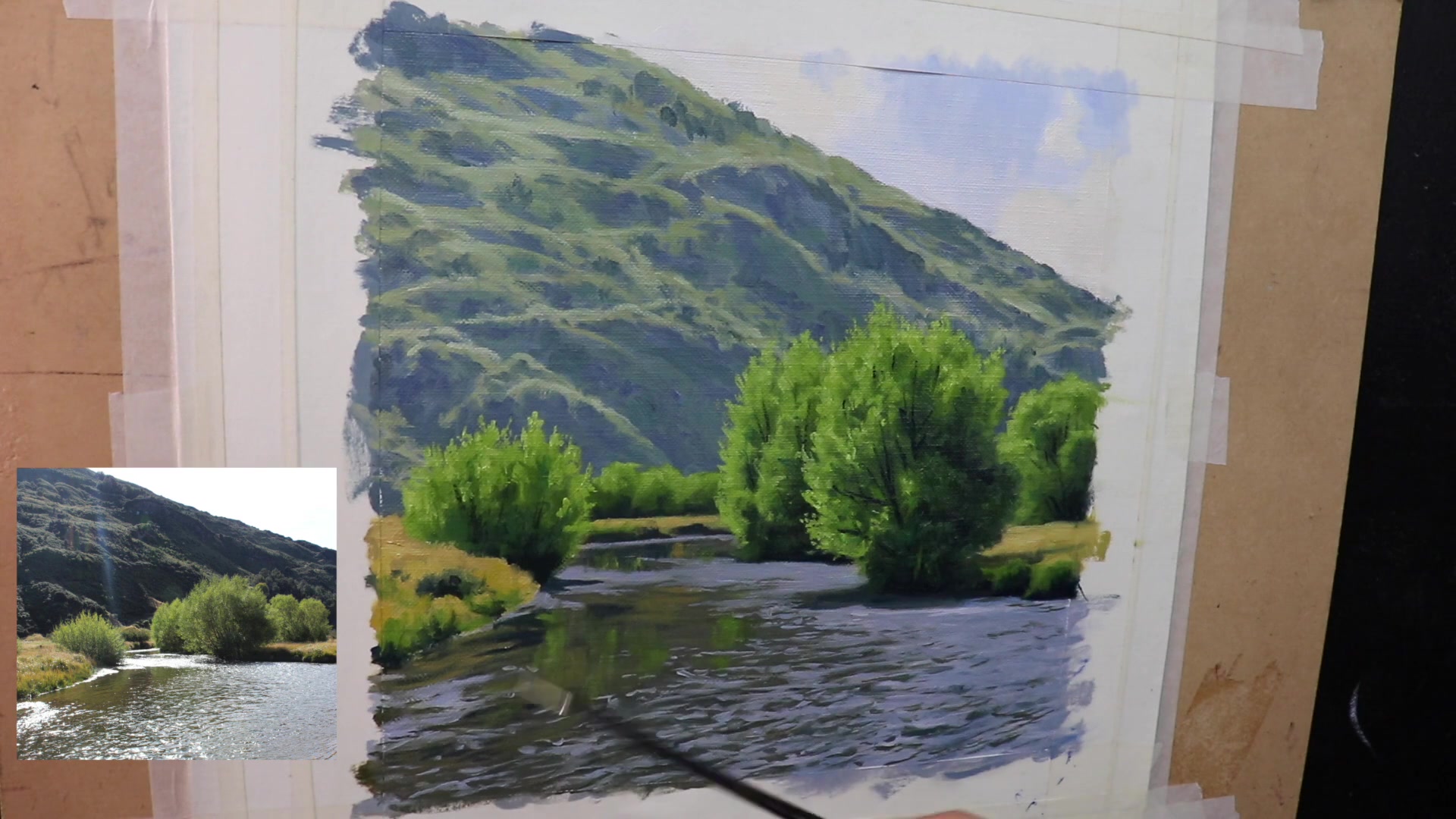 Step 32 — Finalizing Water Details (video frame from the lesson)