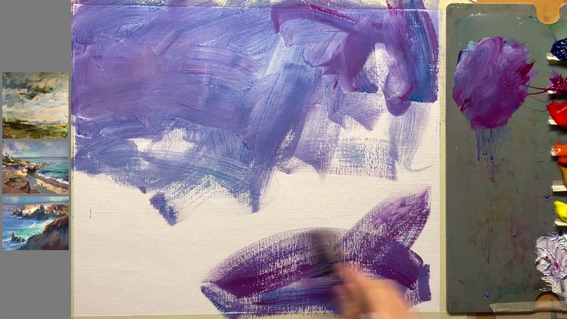 Step 4 — Expressive Brushwork Strategy (video frame from the lesson)
