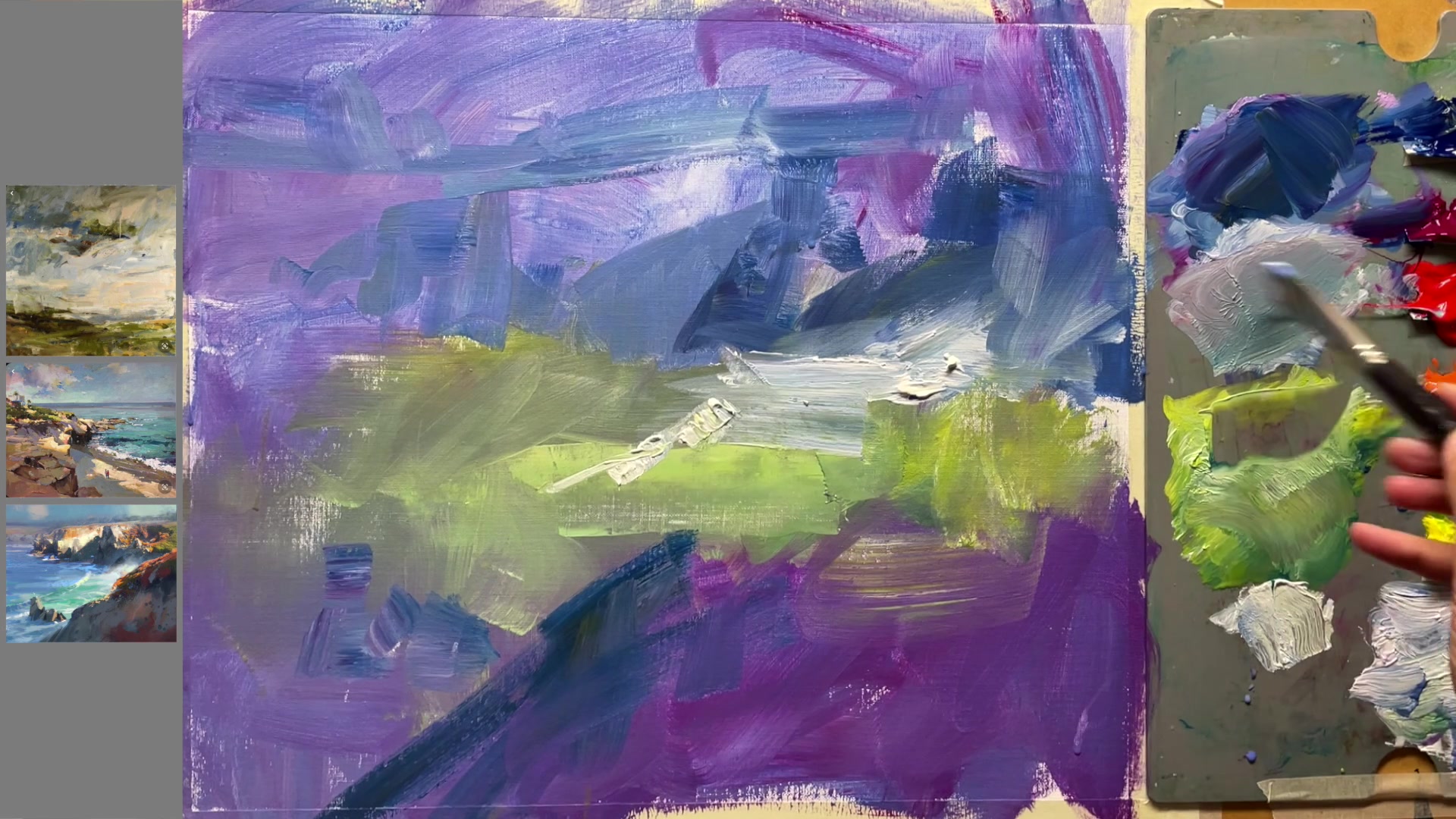 Step 10 — Expressive Brushstroke Philosophy (video frame from the lesson)