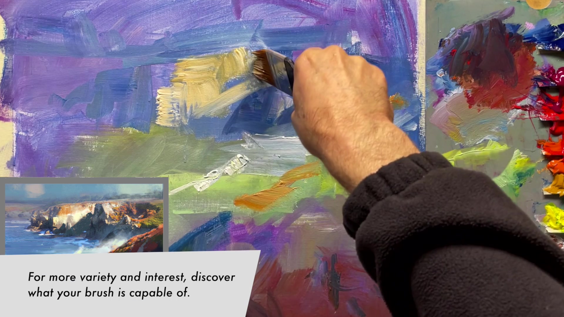 Step 12 — Gestural Focus Over Precision (video frame from the lesson)
