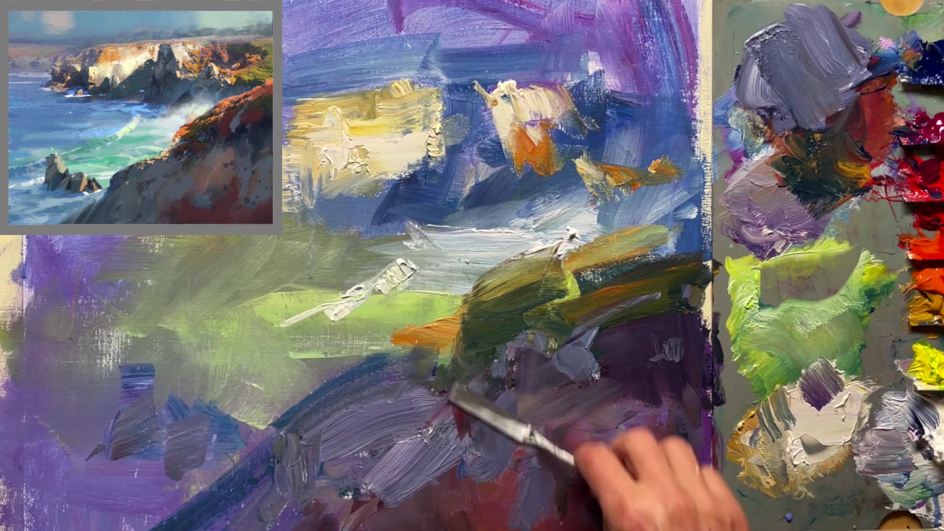 Step 16 — Textural Effects and Color Vibrancy (video frame from the lesson)