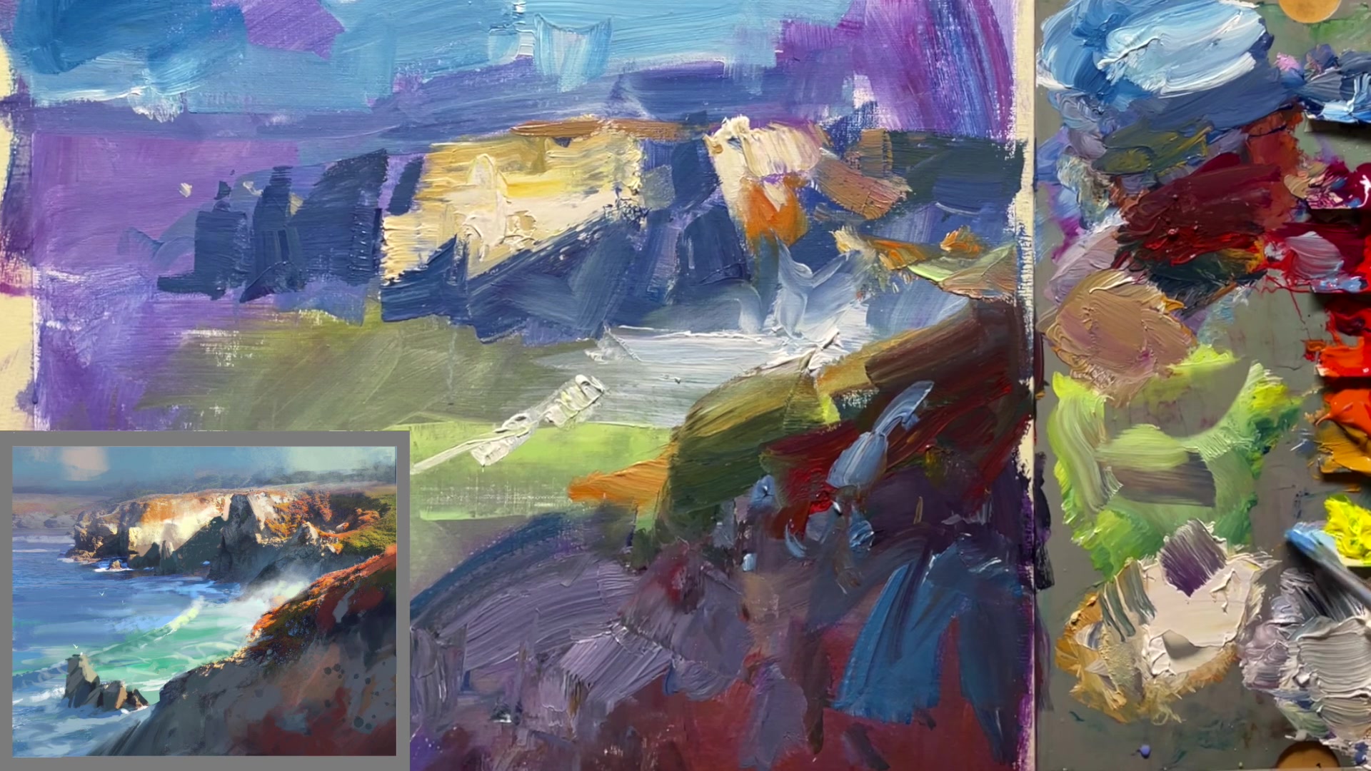 Step 22 — Energy in Brushwork (video frame from the lesson)